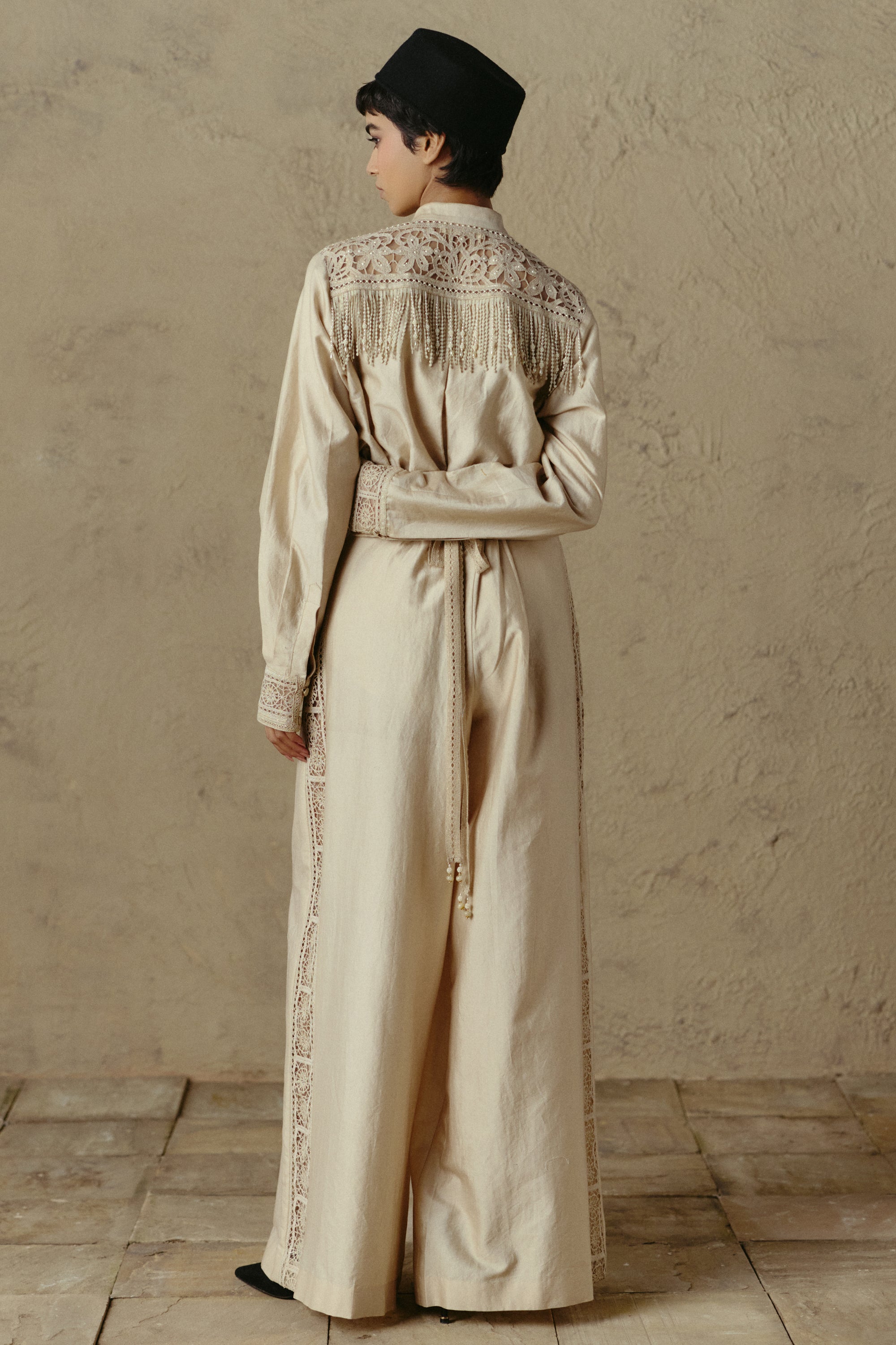 Chanderi Lace Trousers