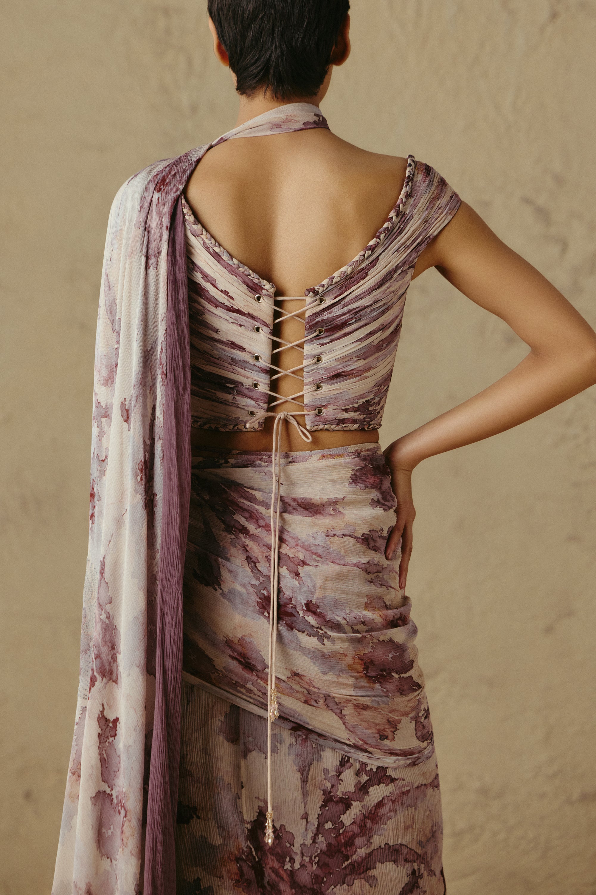 Floral Draped Corset