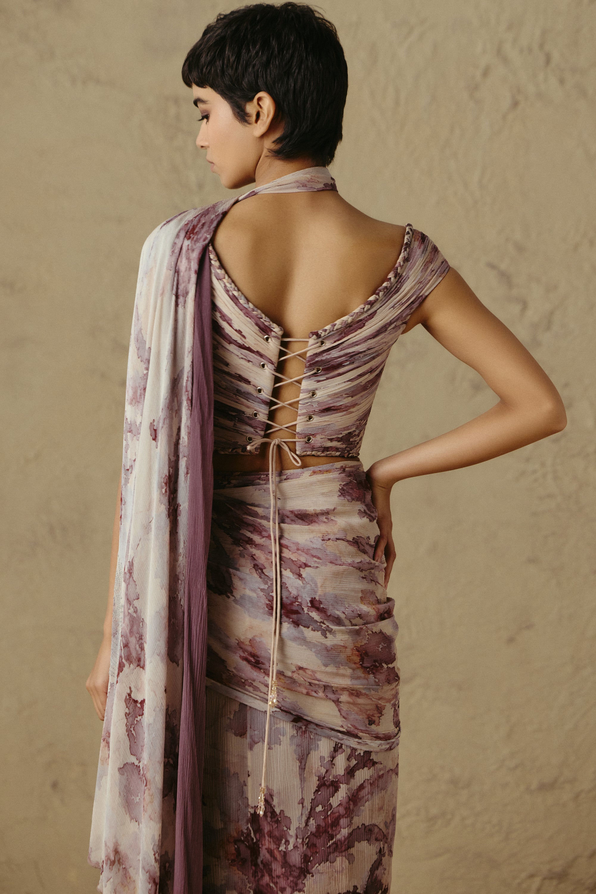 Floral Double Pallu Concept Saree