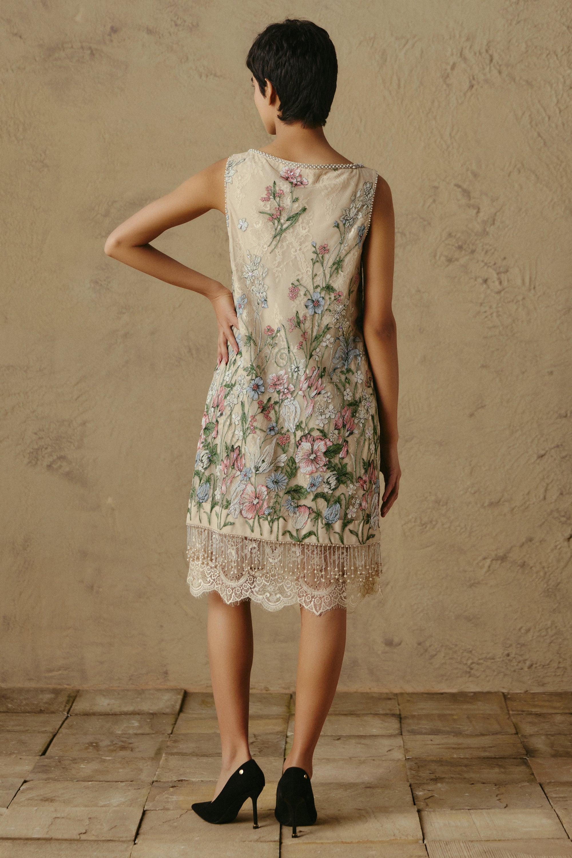 Floral Lace Shift Dress