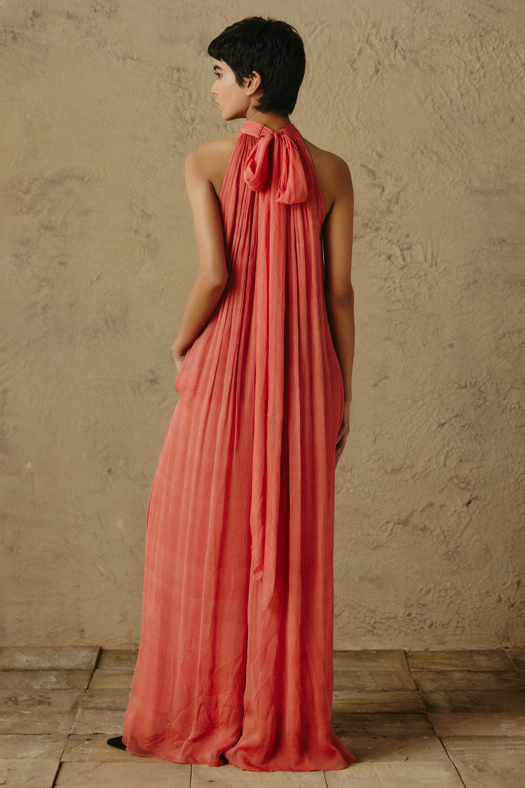 Pleated Chiffon Jumpsuit