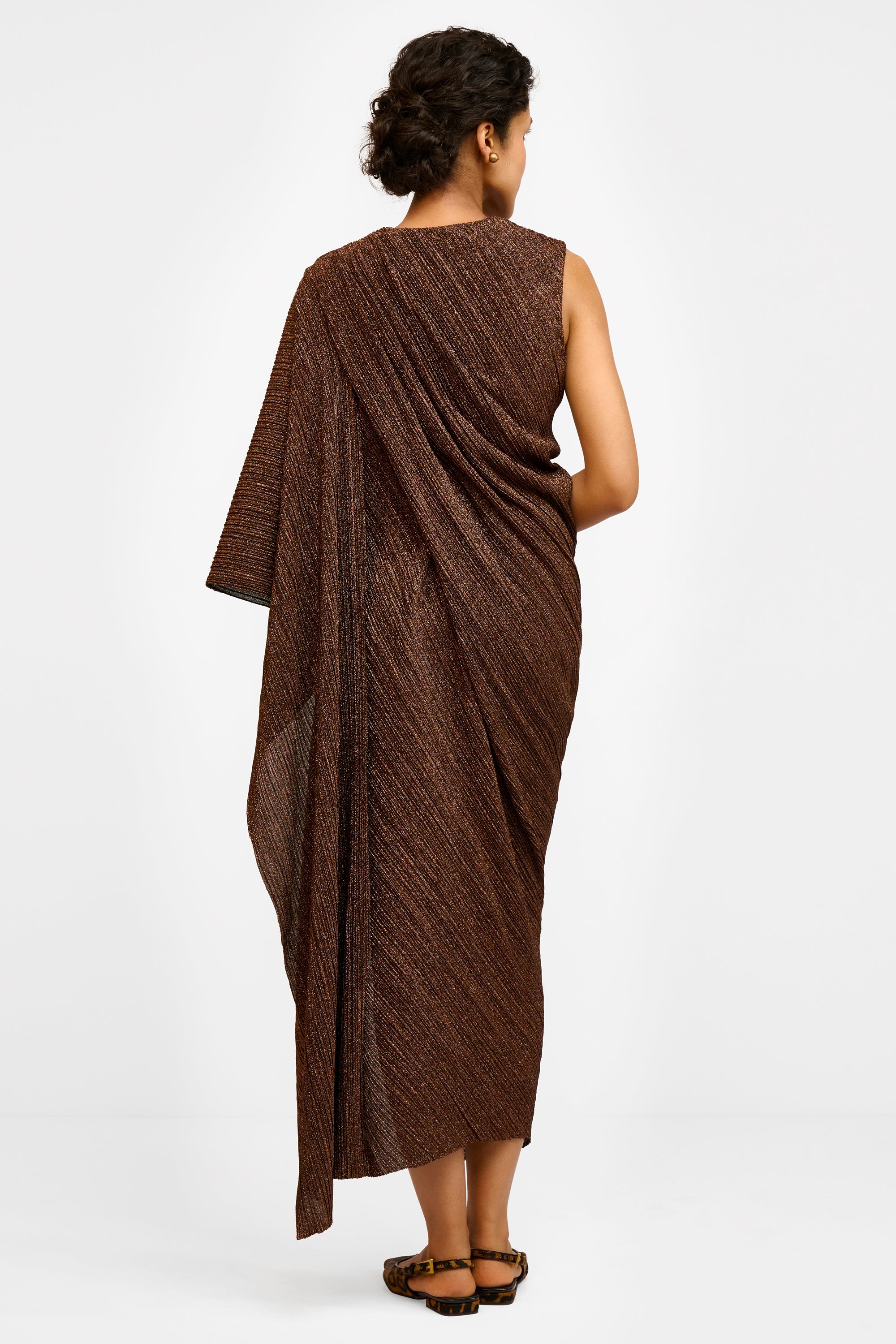 One Shoulder Crinkled Dress