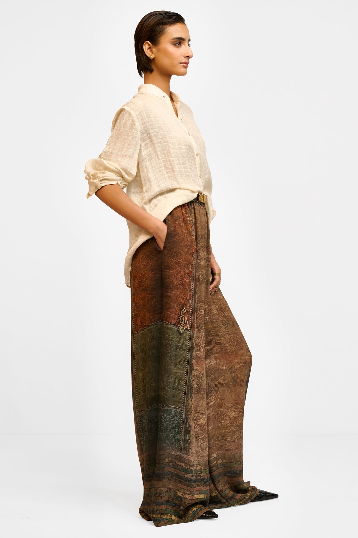 Printed Georgette Trouser