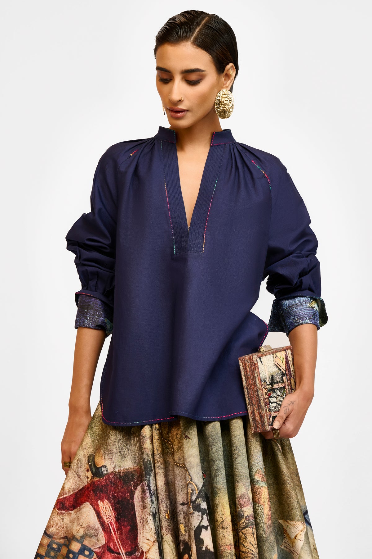 Kantha Chanderi Top