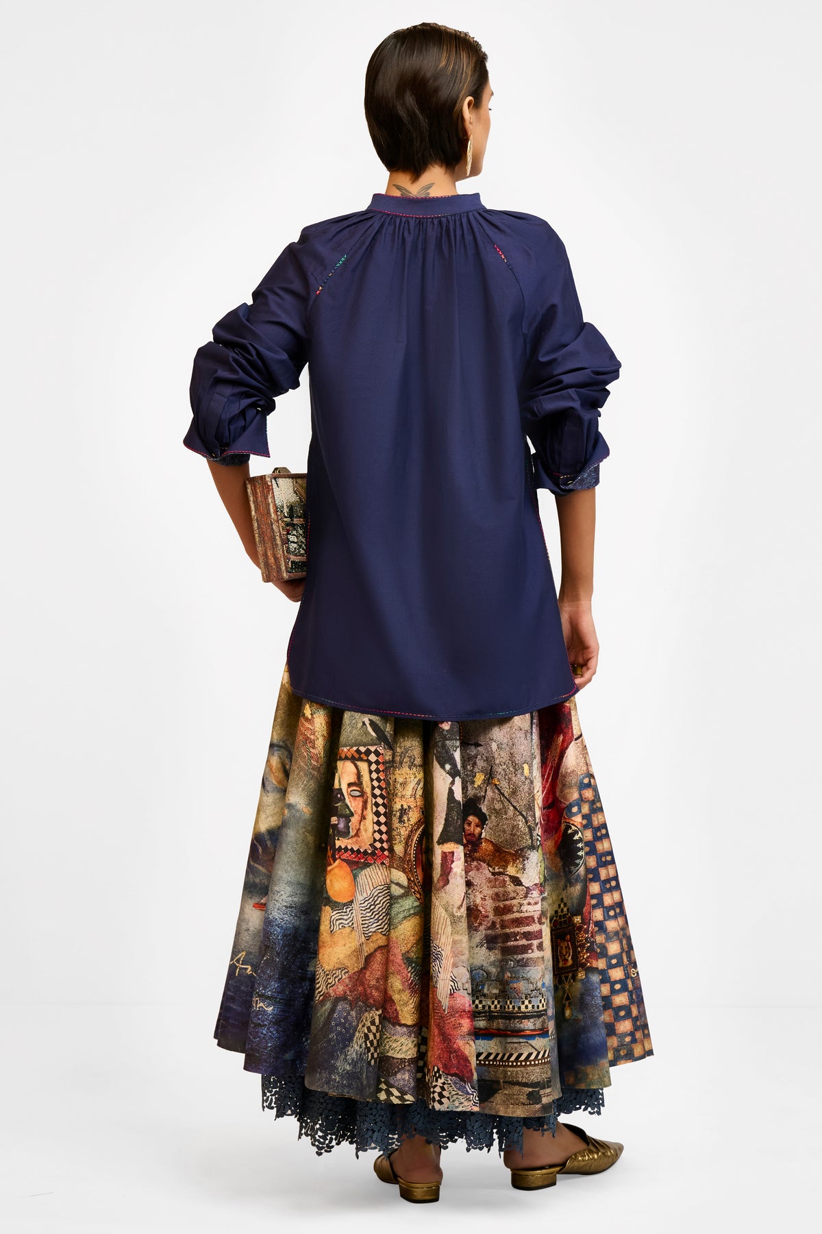 Kantha Chanderi Top