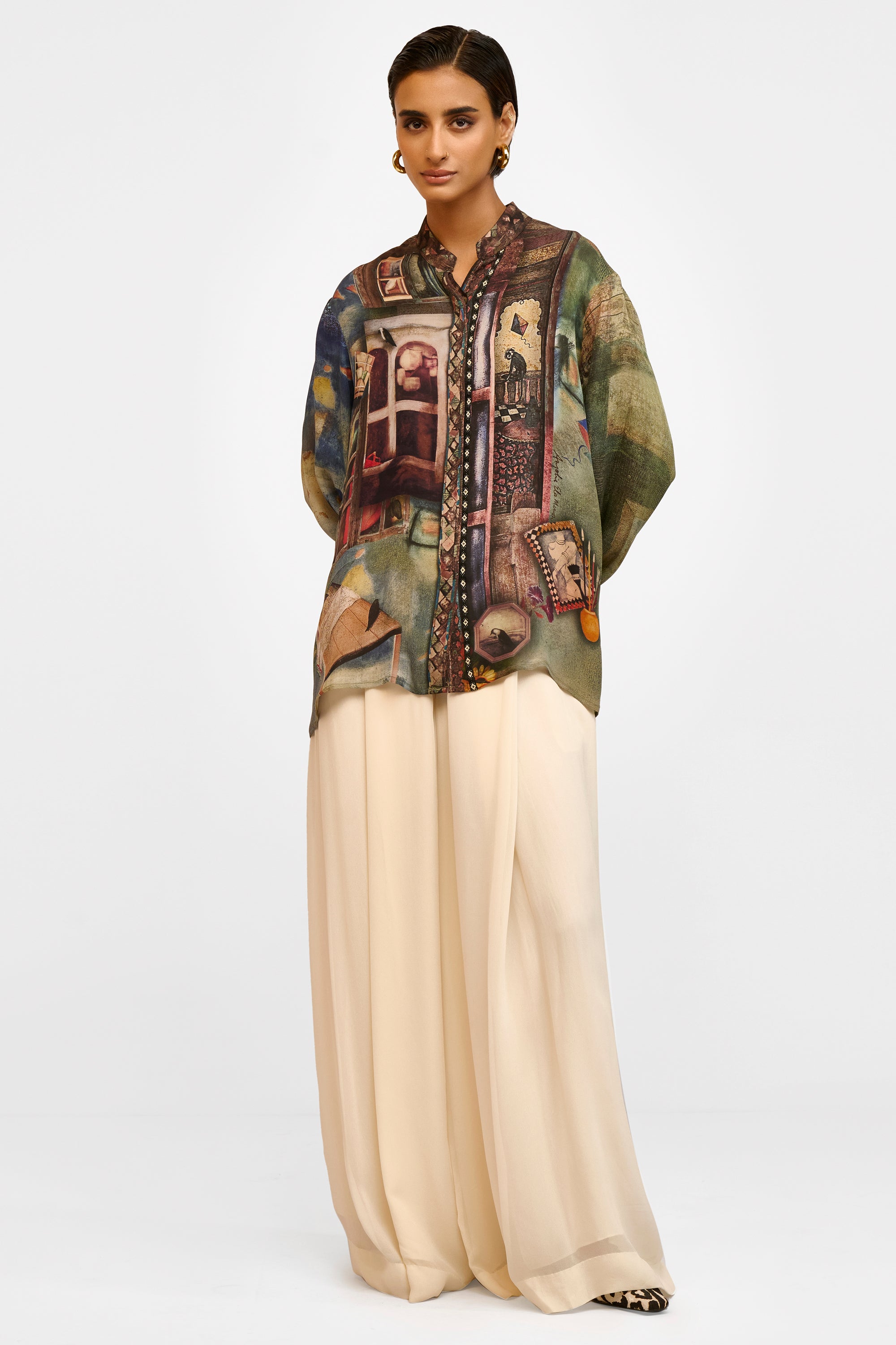 Printed Linen Shirt