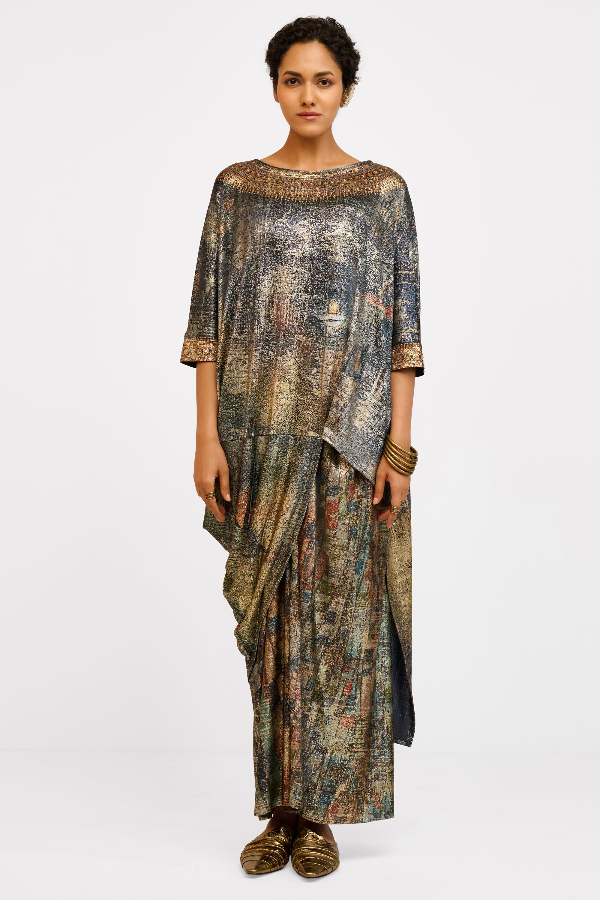 Asymmetrical Foil Tunic