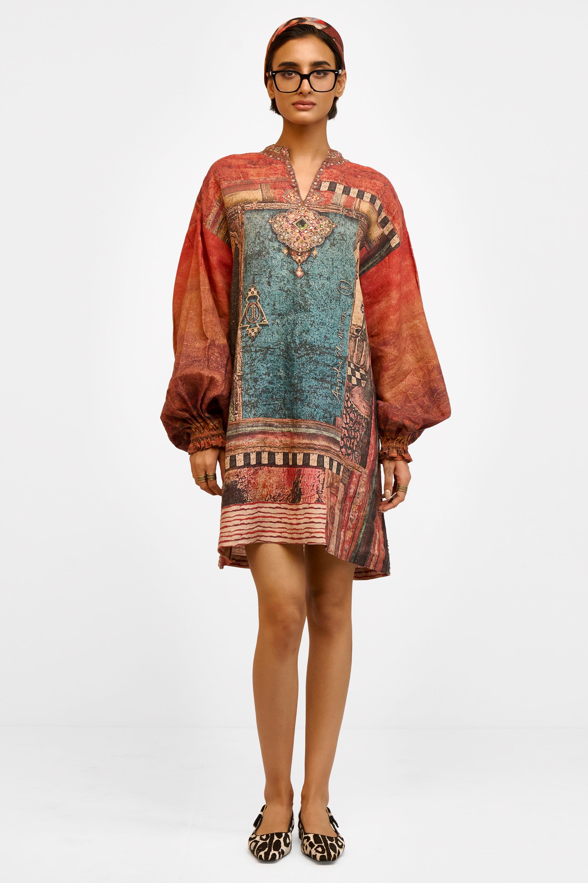 Embellished Linen Tunic