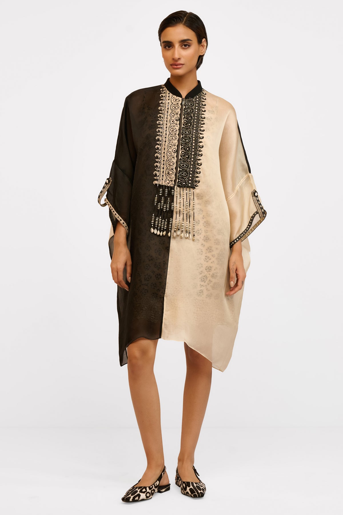 Embroidered Half & Half Tunic