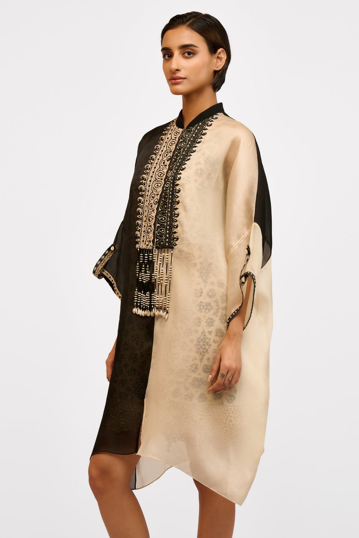 Embroidered Half & Half Tunic
