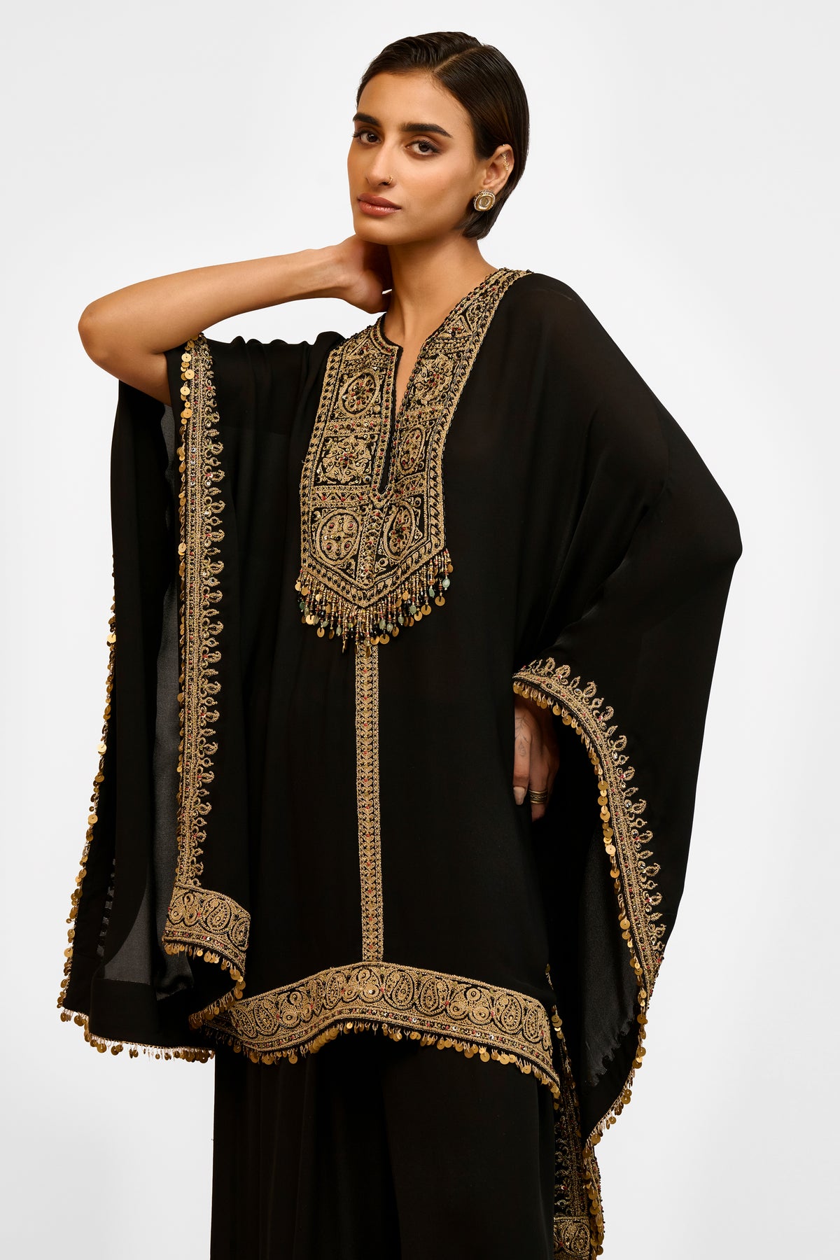 Embroidered Silk Georgette Top