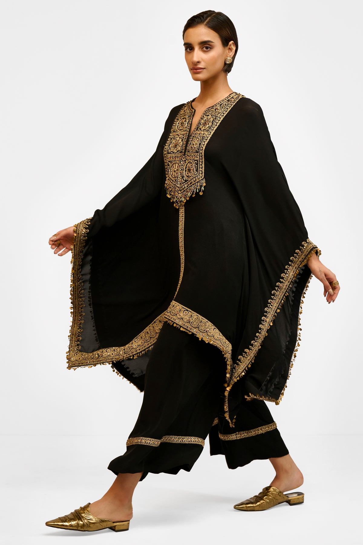 Embroidered Silk Georgette Top
