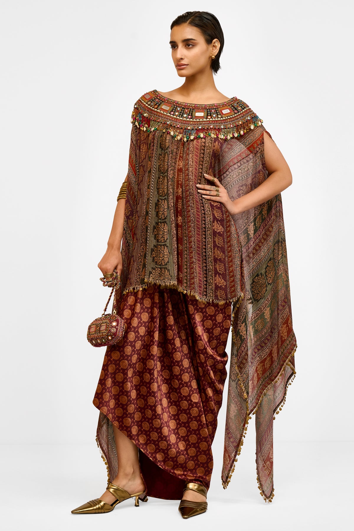 Embroidered Chiffon Top