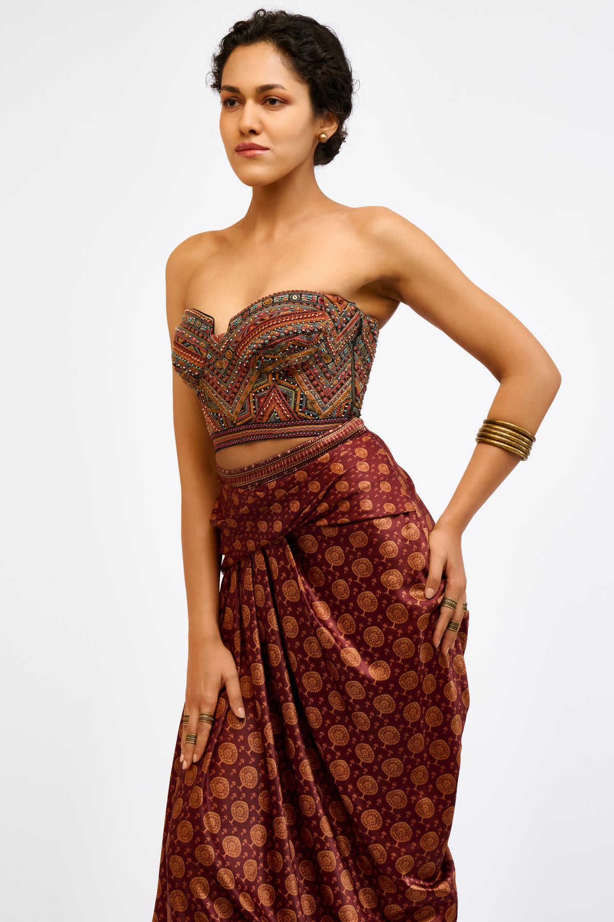 Embroidered Mulmul Corset