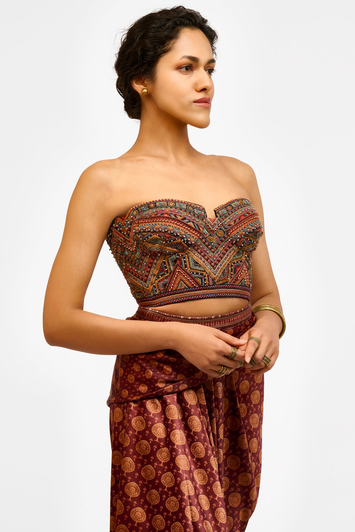 Embroidered Mulmul Corset