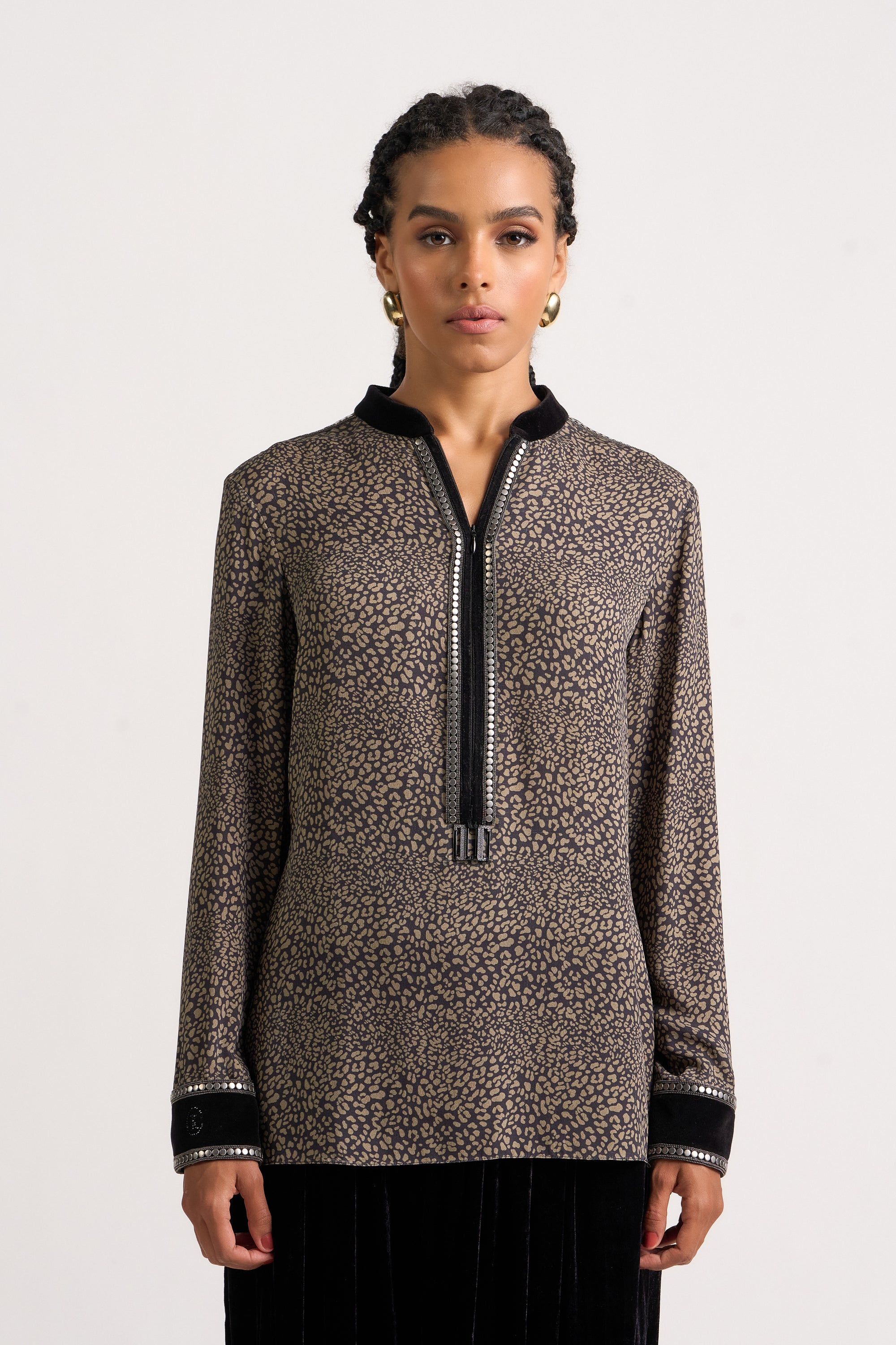 Metallic Braid Shirt