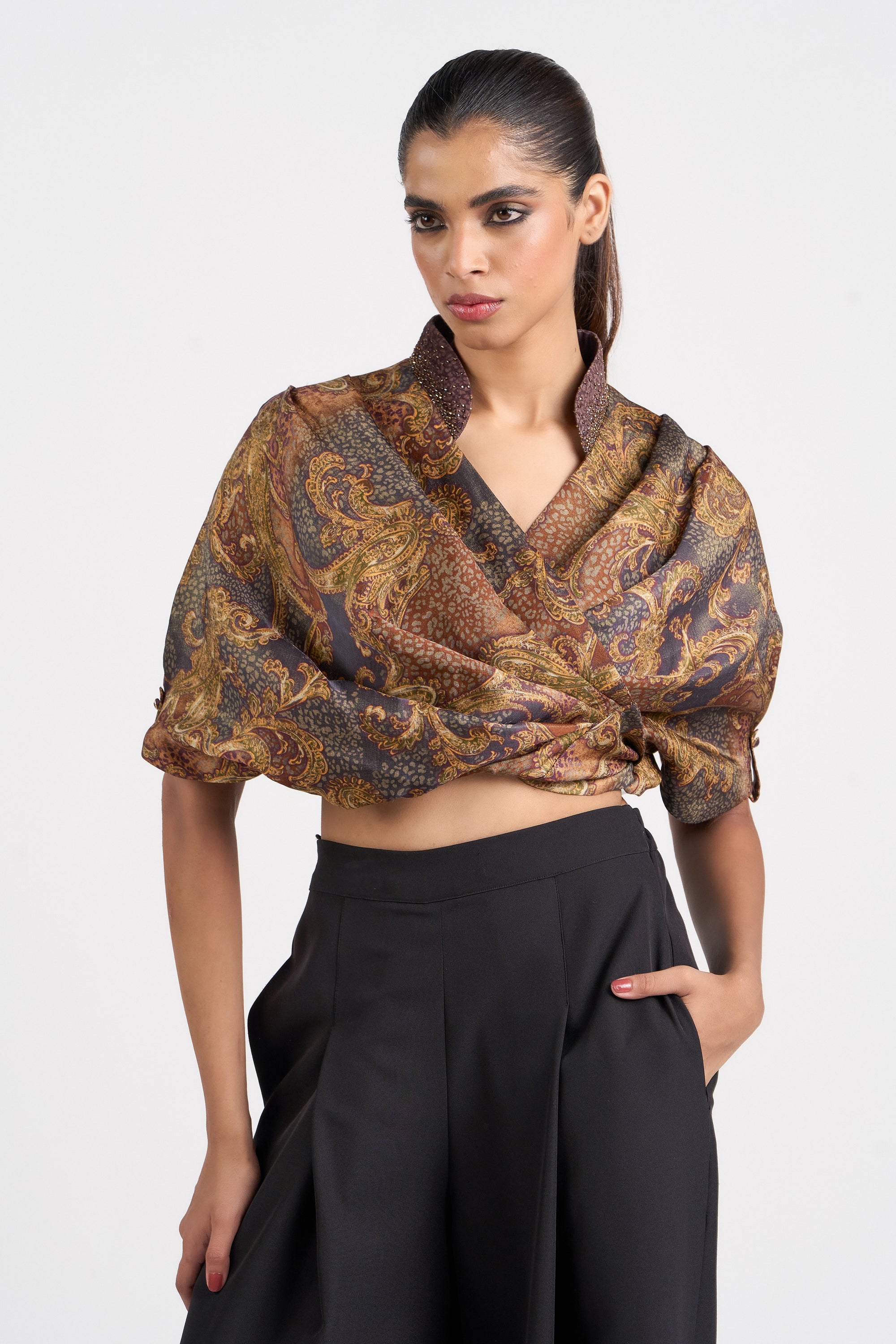 Paisley Wrap Top