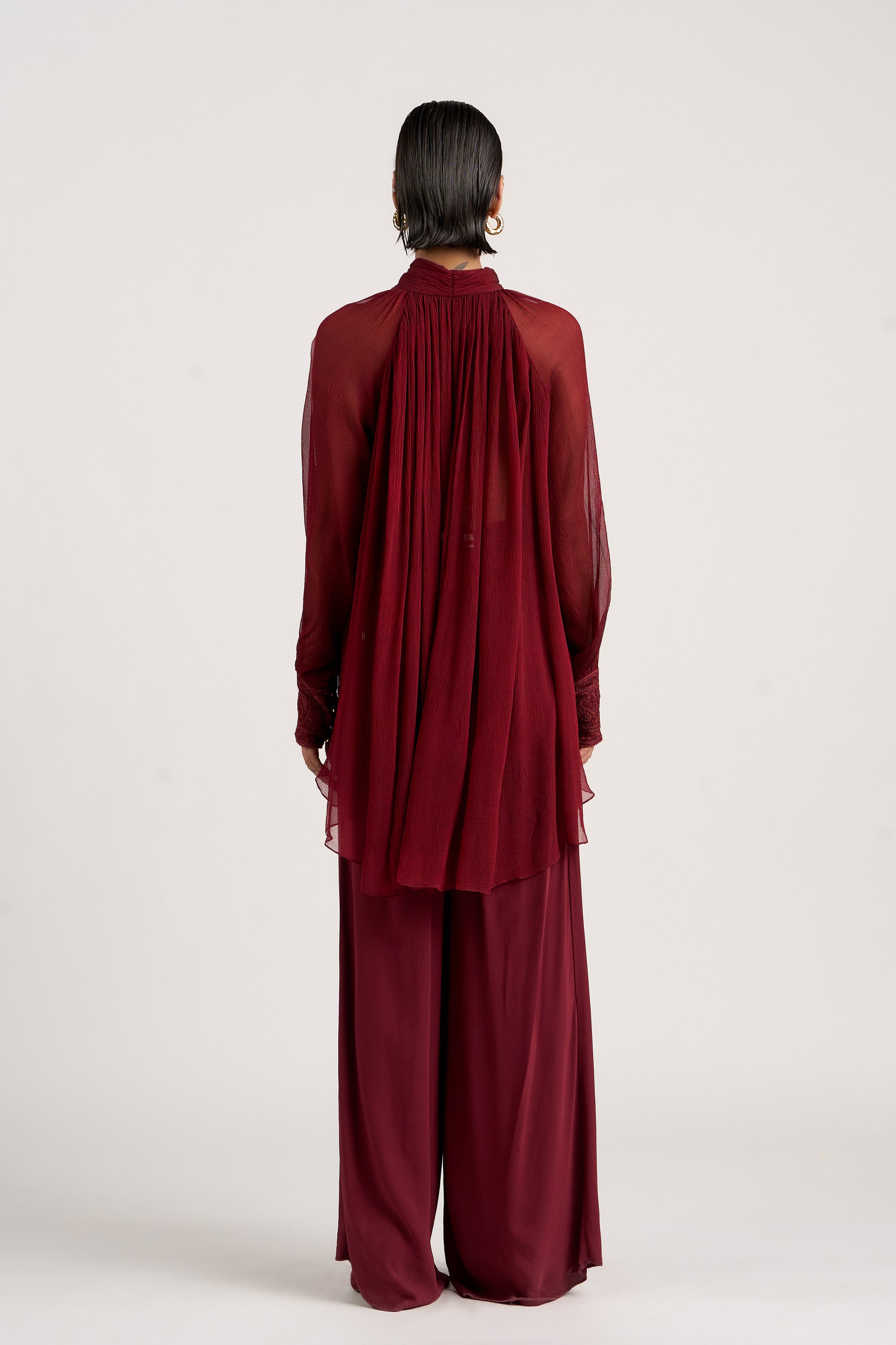 Double-Layered Scarf Top