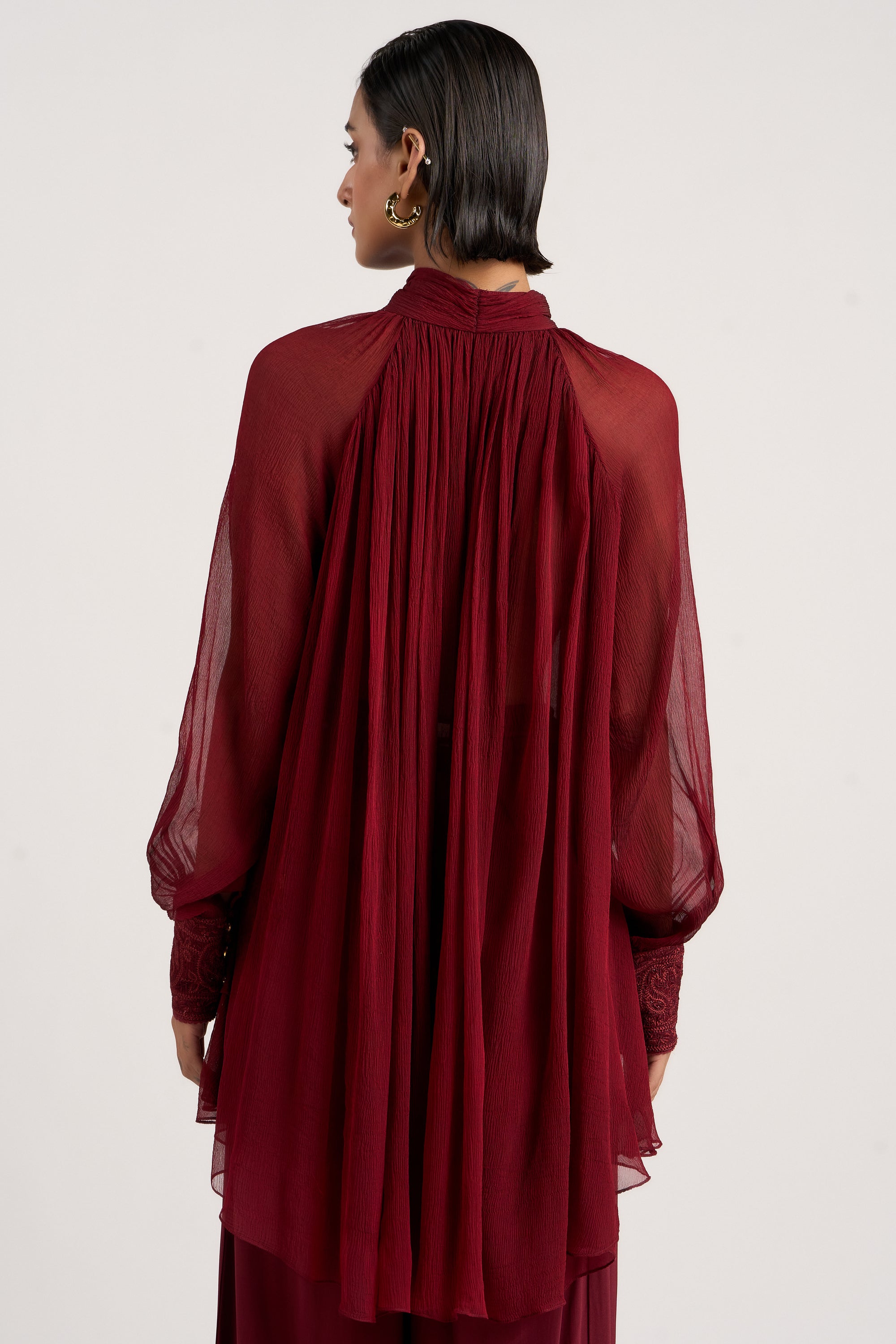 Double-Layered Scarf Top