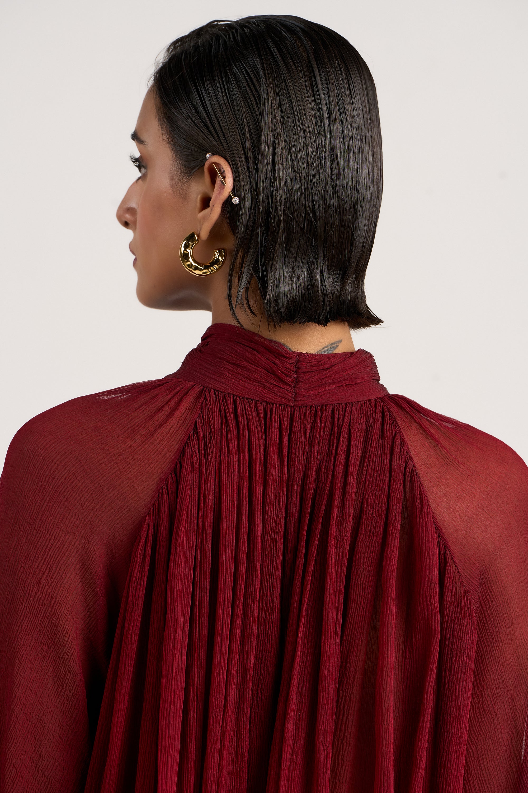 Double-Layered Scarf Top