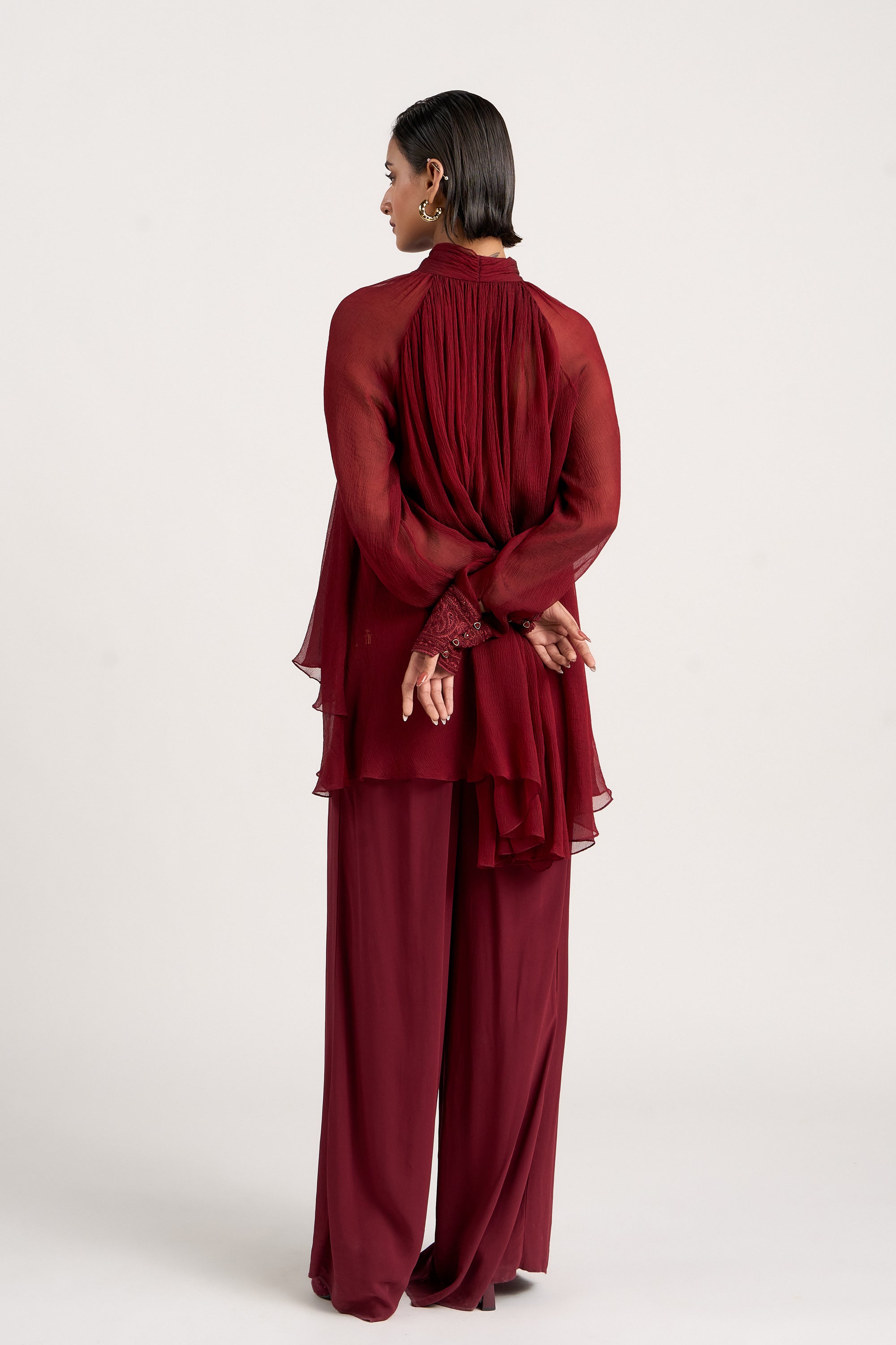 Double-Layered Scarf Top