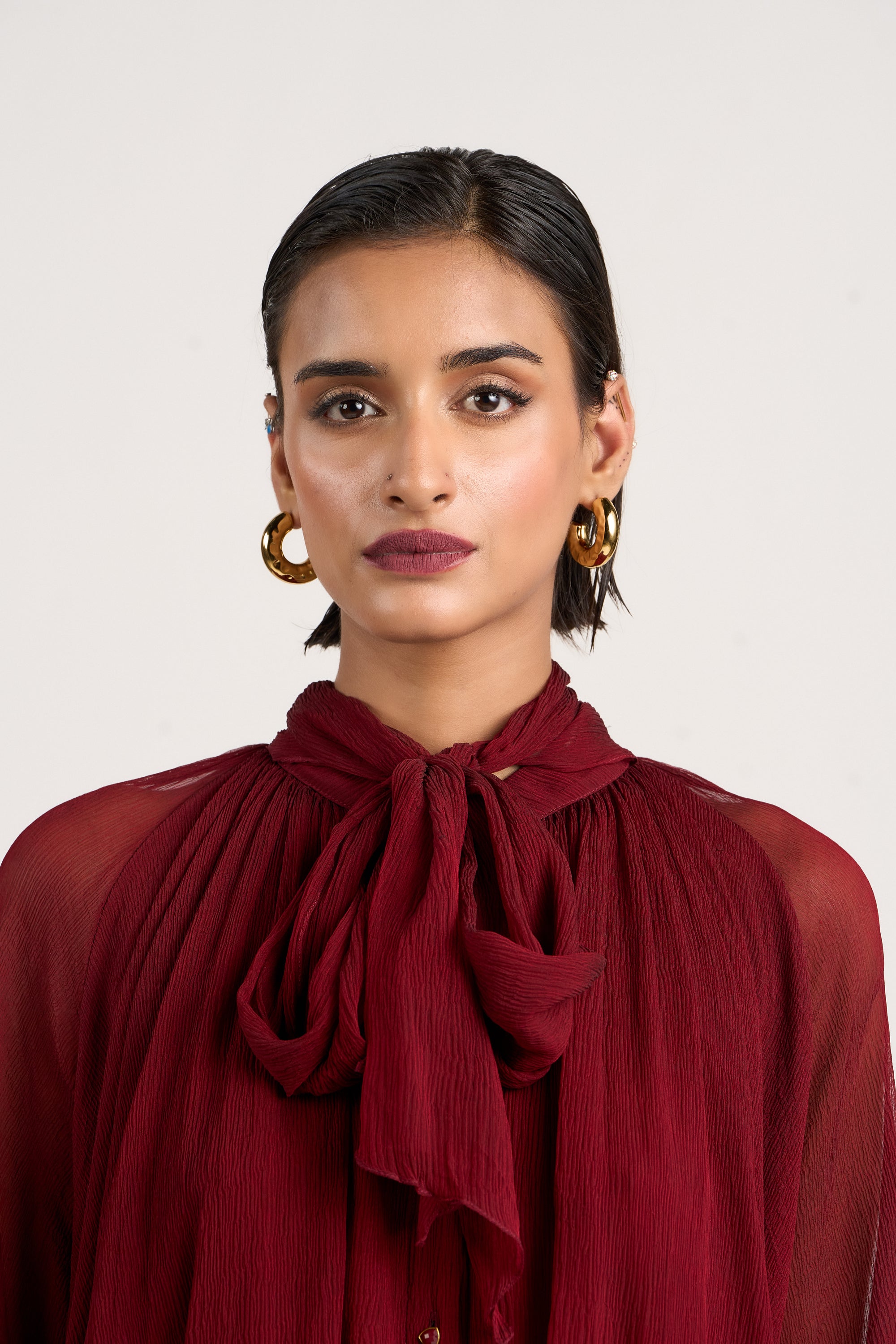 Double-Layered Scarf Top