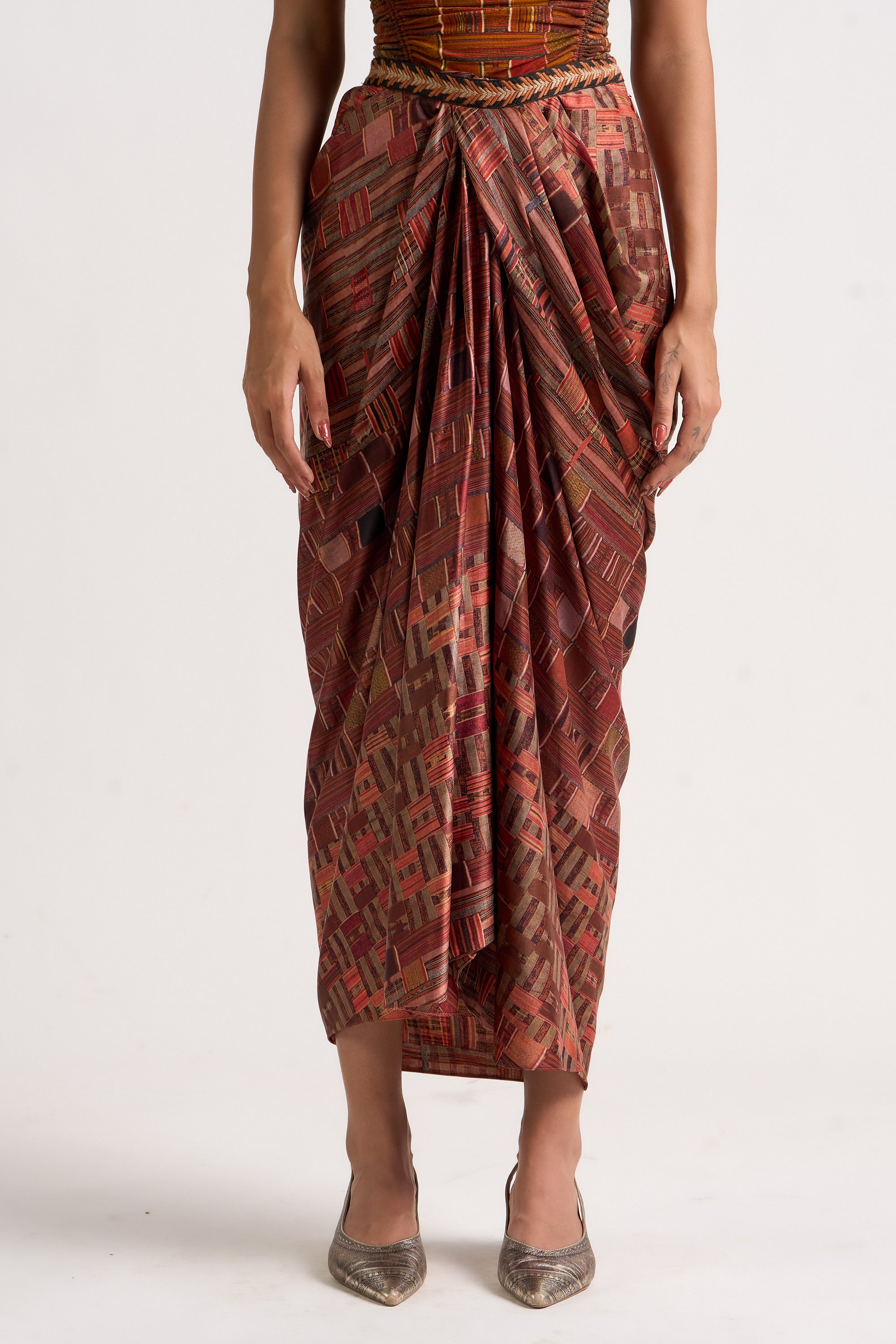 Asymmetric Drape Skirt