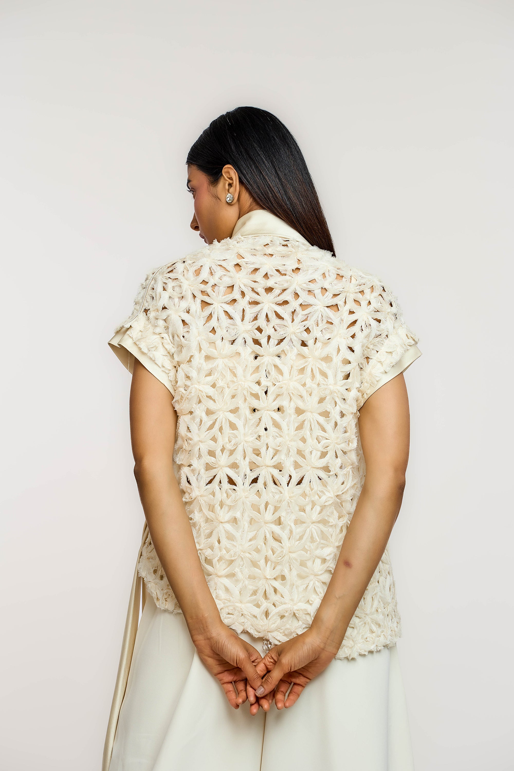 Lattice Wrap Top