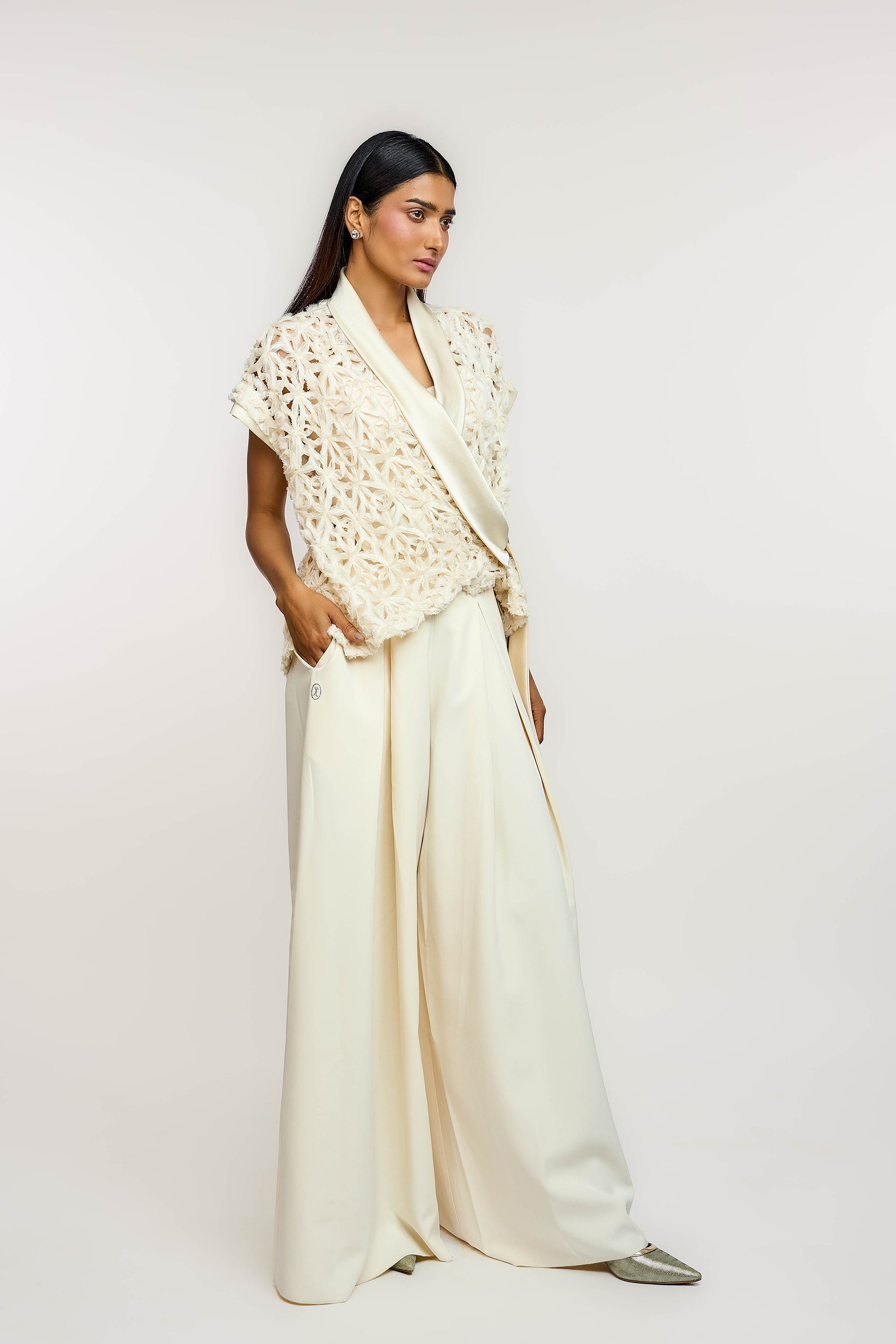 Lattice Wrap Top