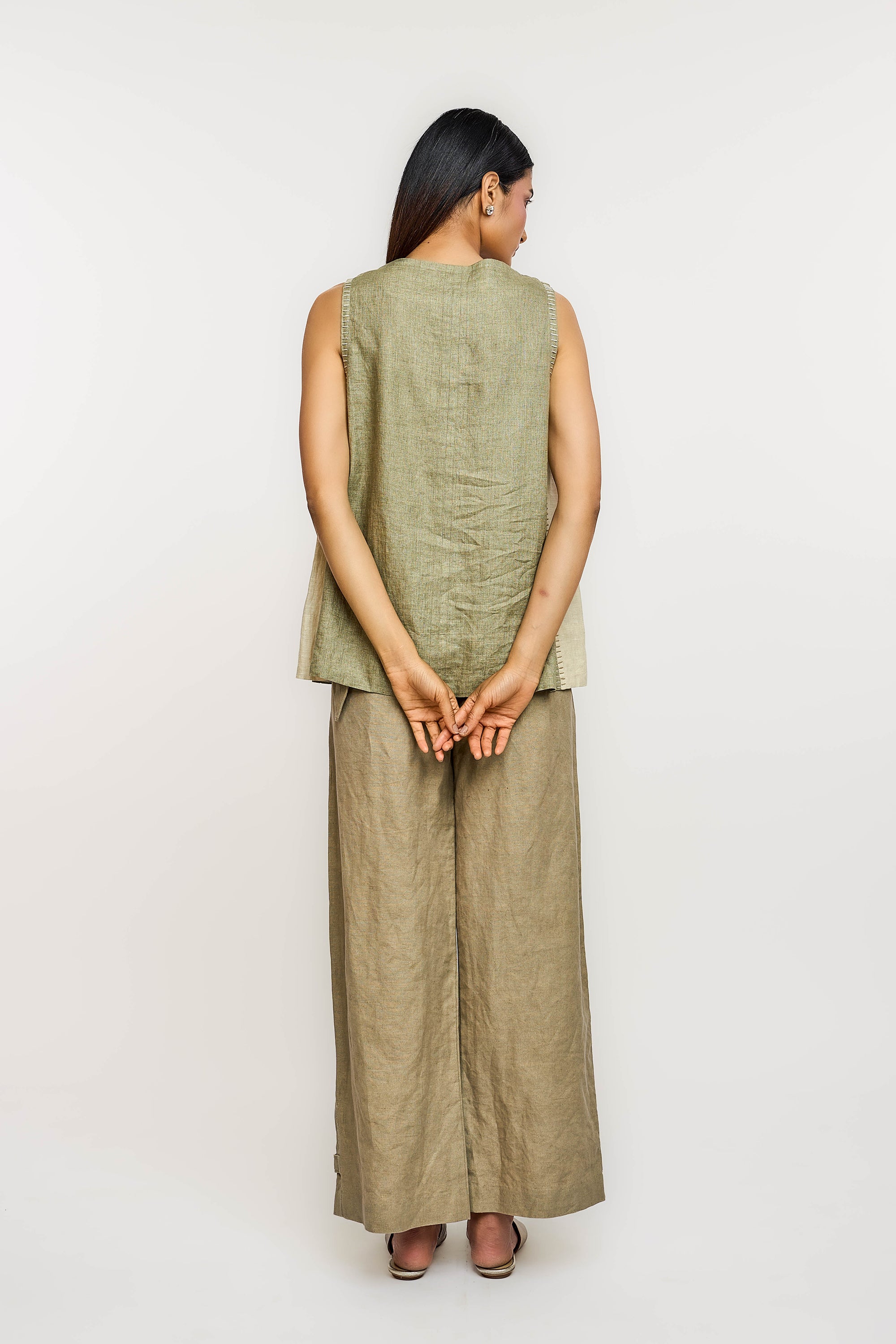 Colourblock Kantha Top