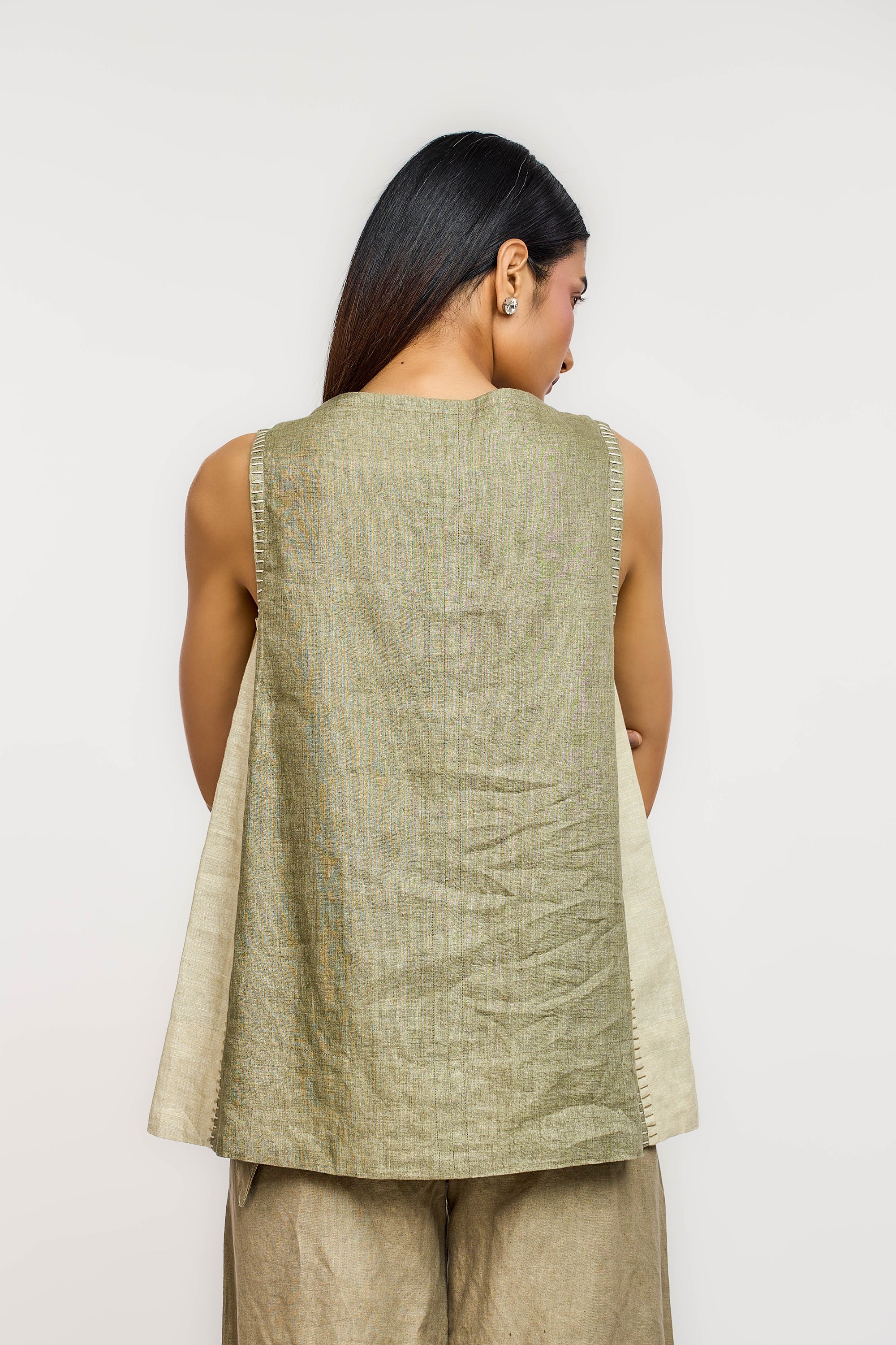 Colourblock Kantha Top