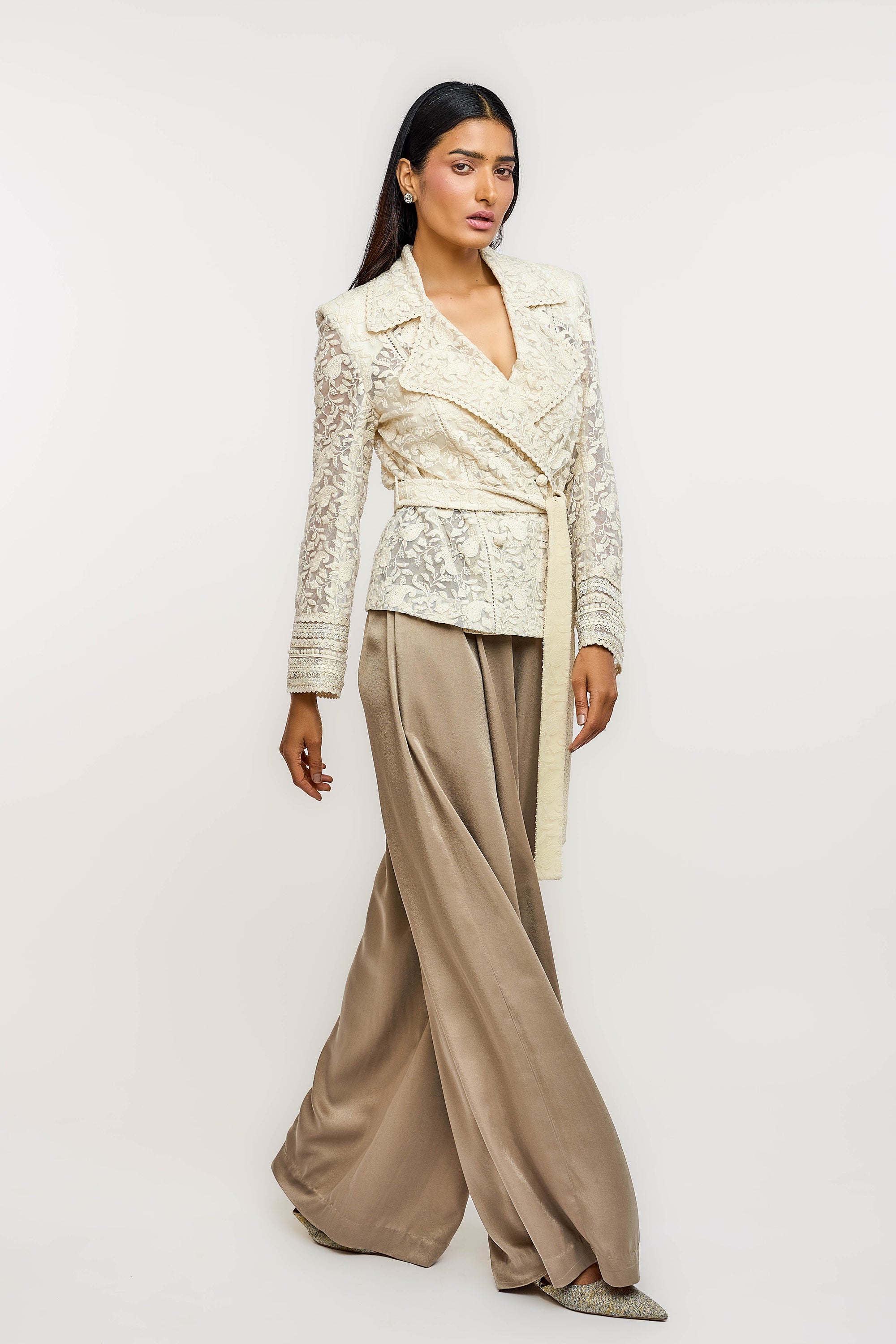 Embroidered Crop Jacket