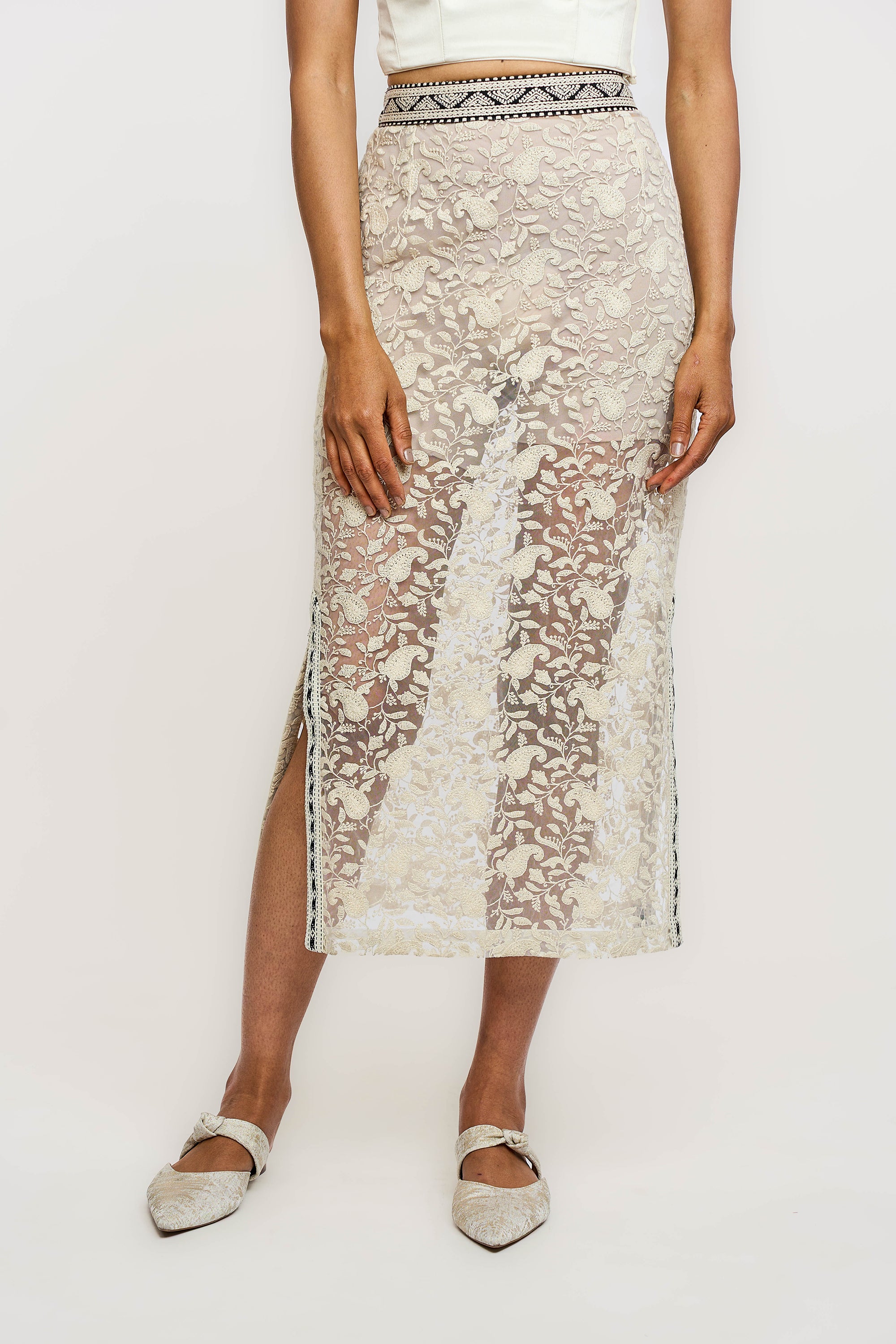 Paisley Pencil Skirt