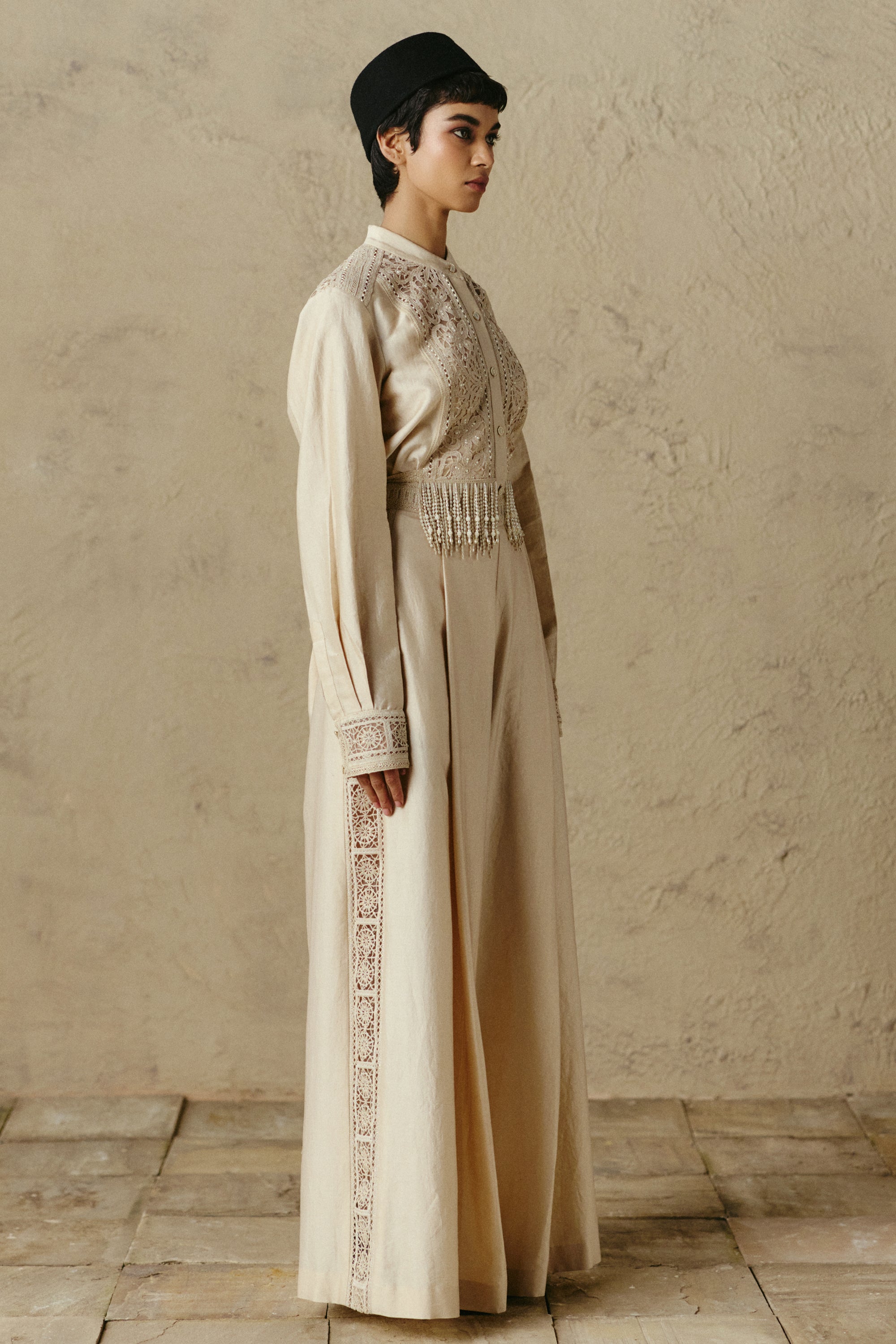 Chanderi Lace Trousers