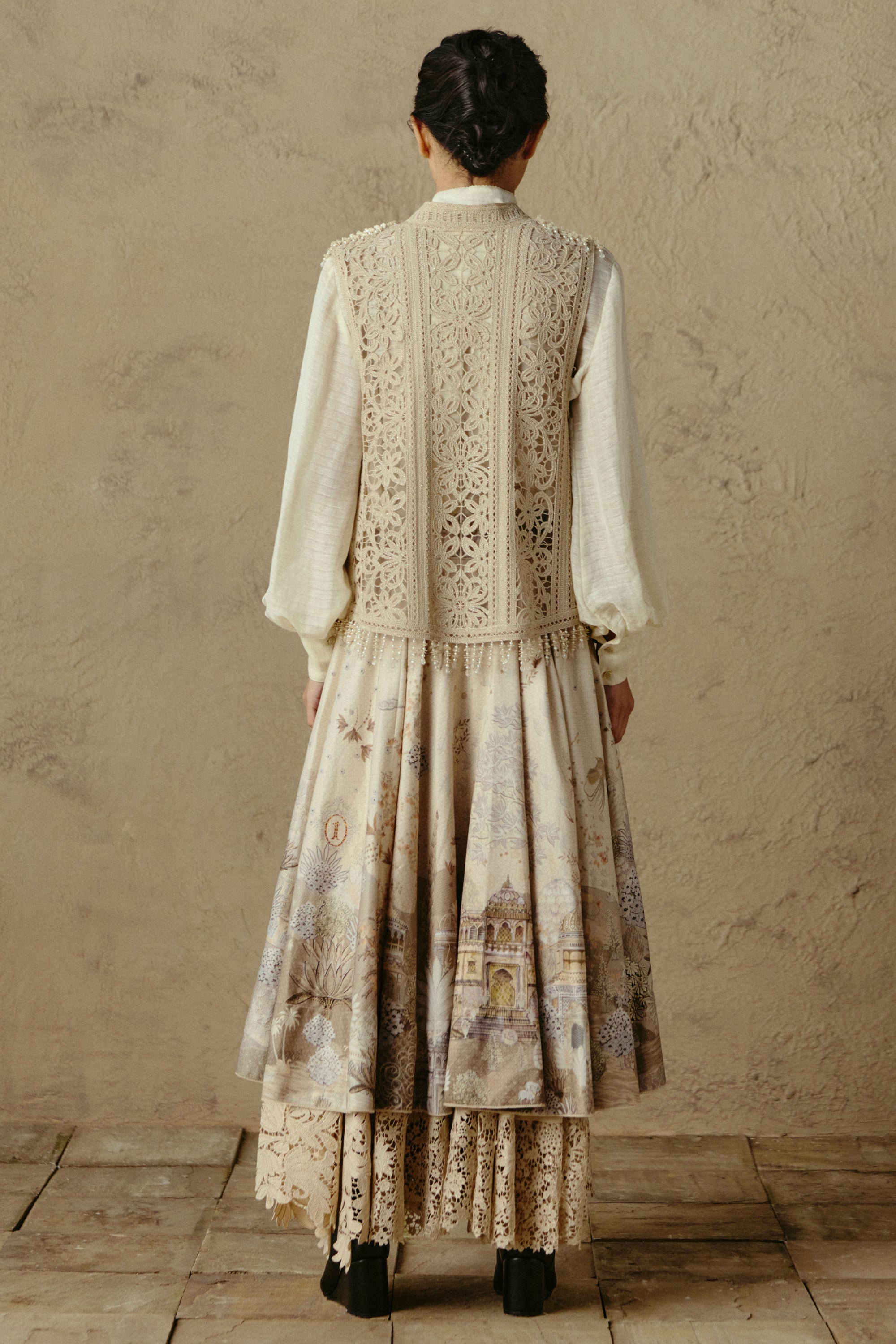 Embroidered Lace Gillet