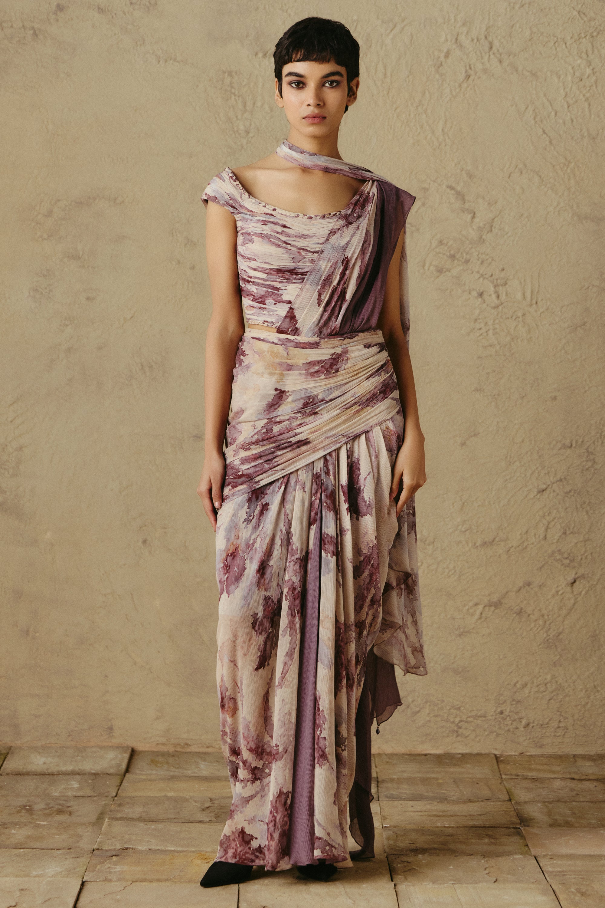 Floral Double Pallu Concept Saree