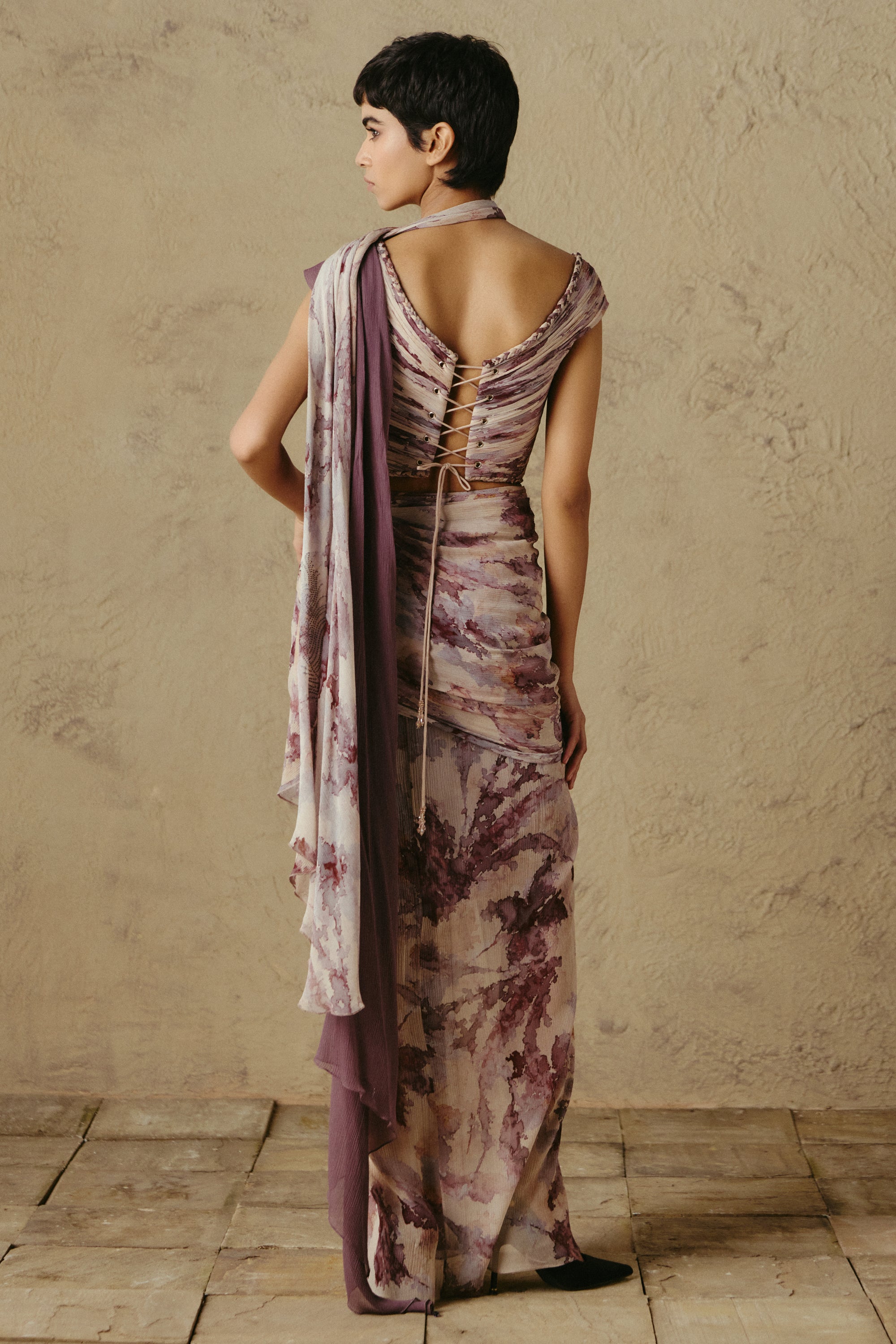 Floral Double Pallu Concept Saree