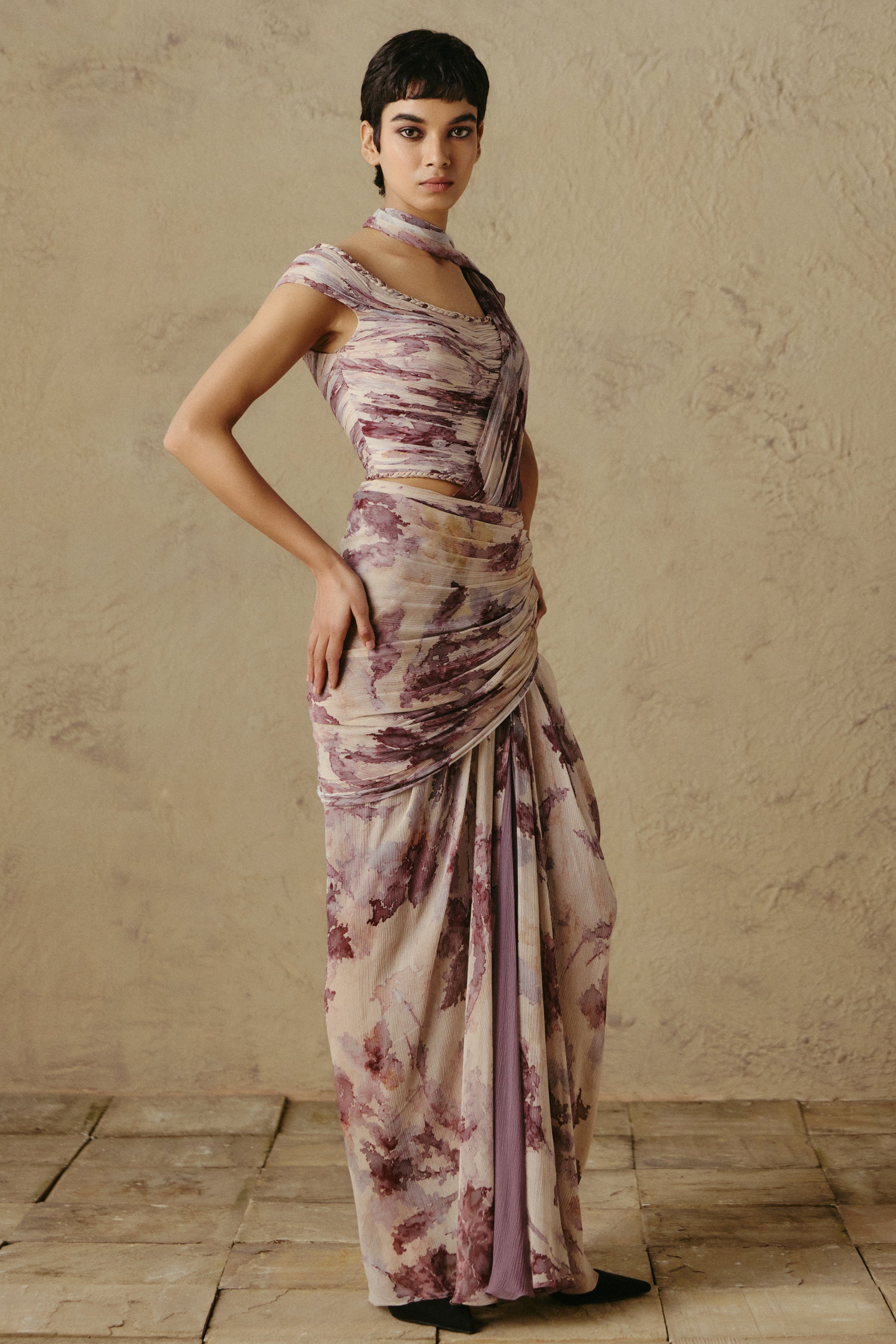 Floral Double Pallu Concept Saree