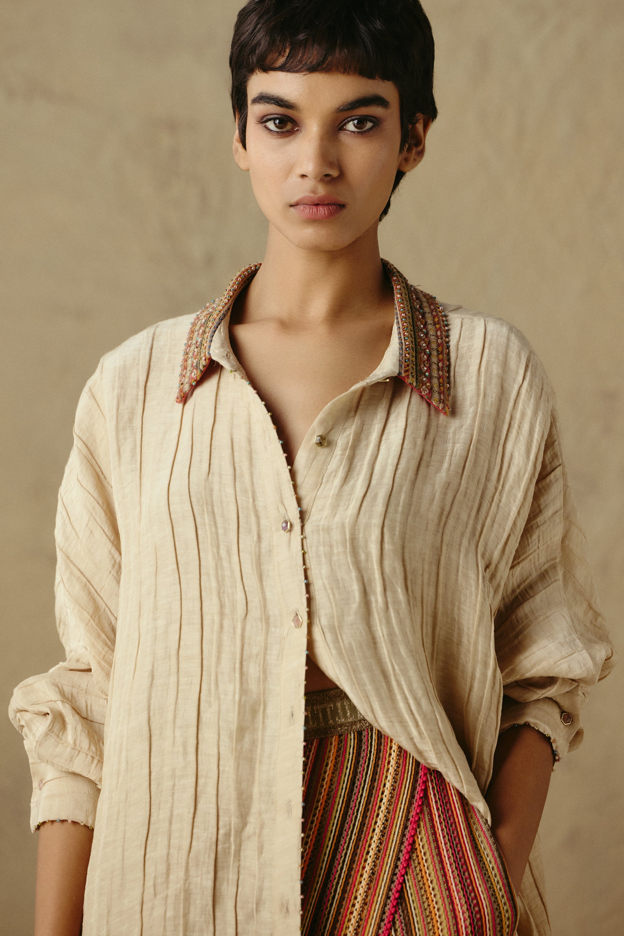 Rabari Collared Silk Shirt