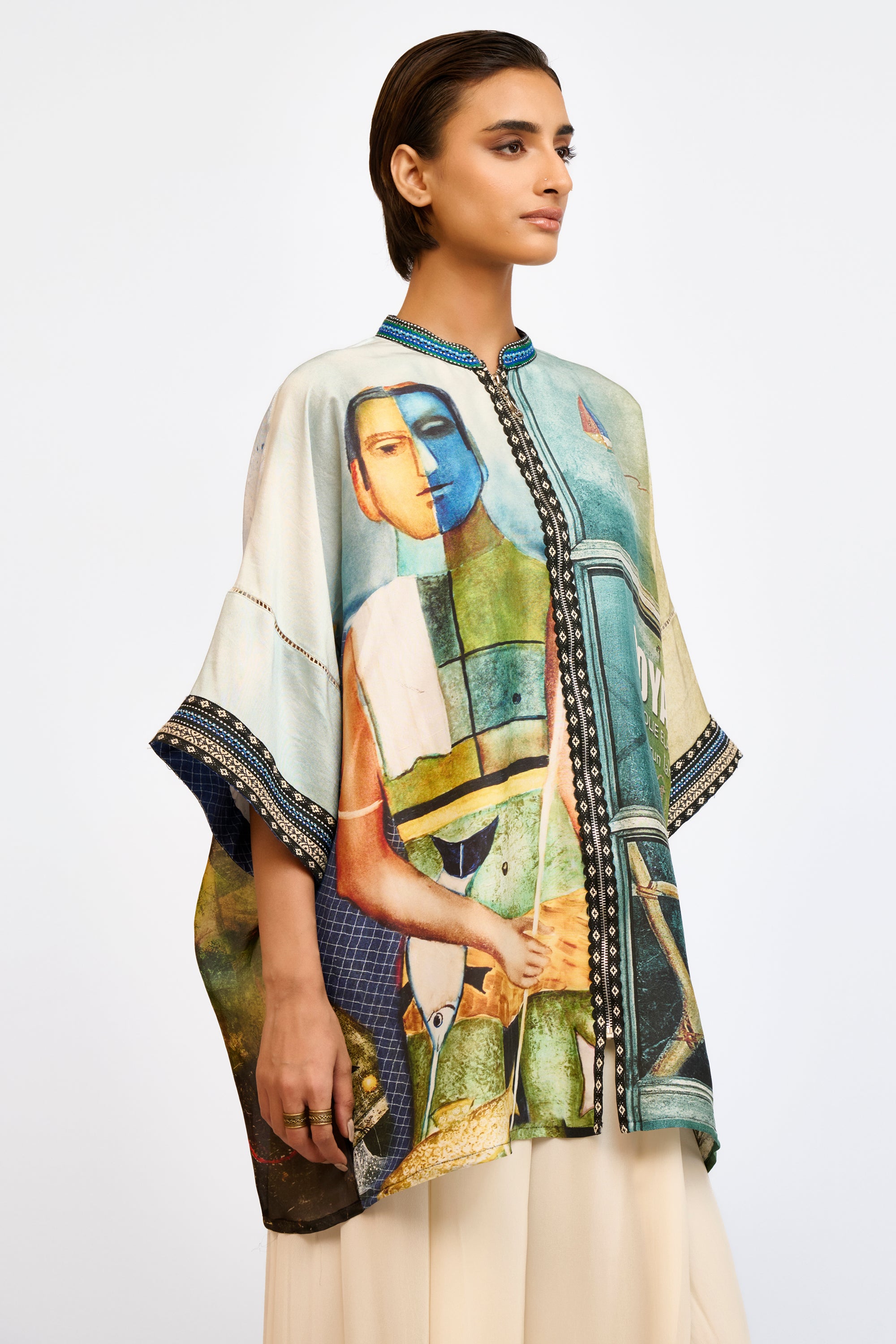 Embellished Dupion Tunic
