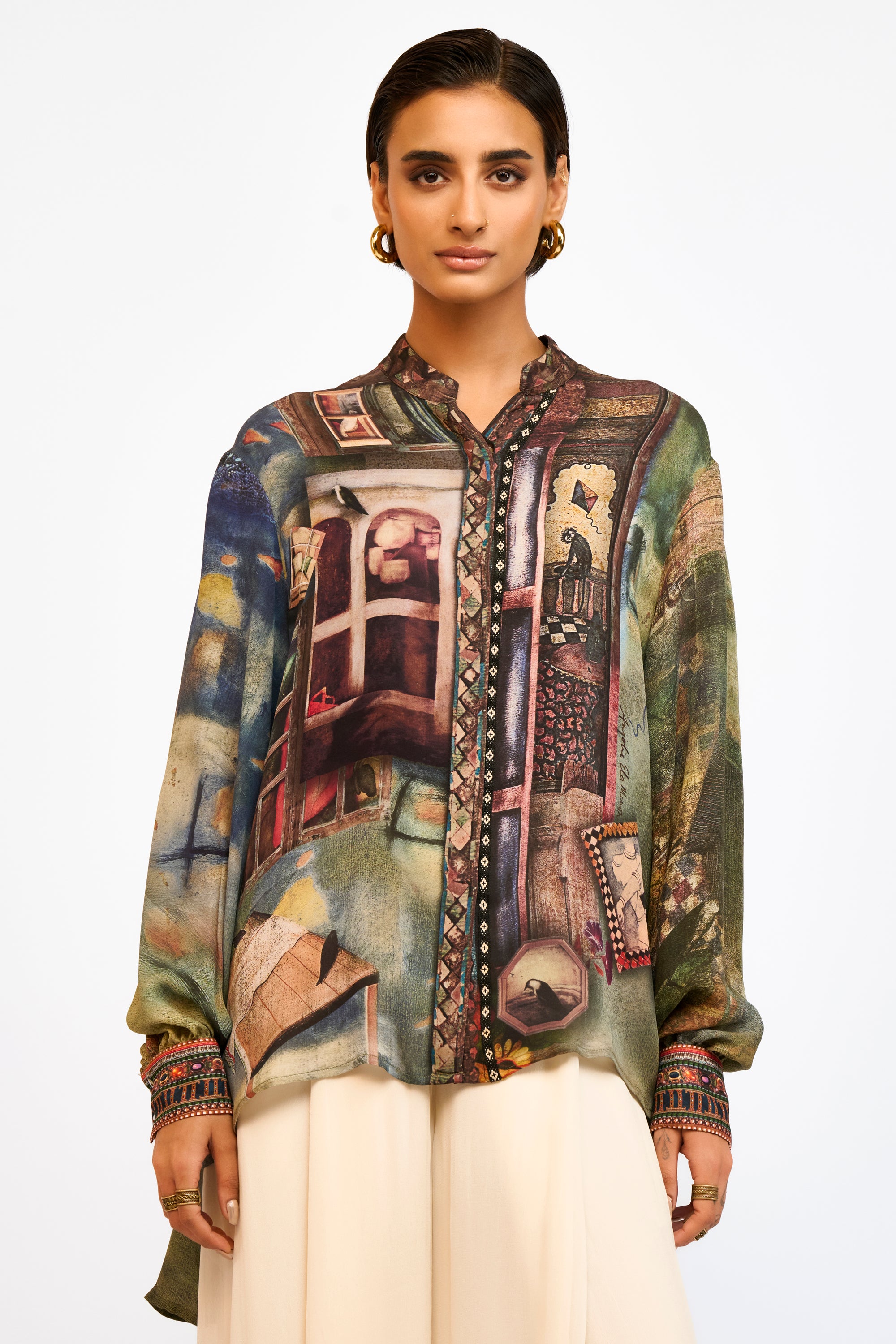 Printed Linen Shirt