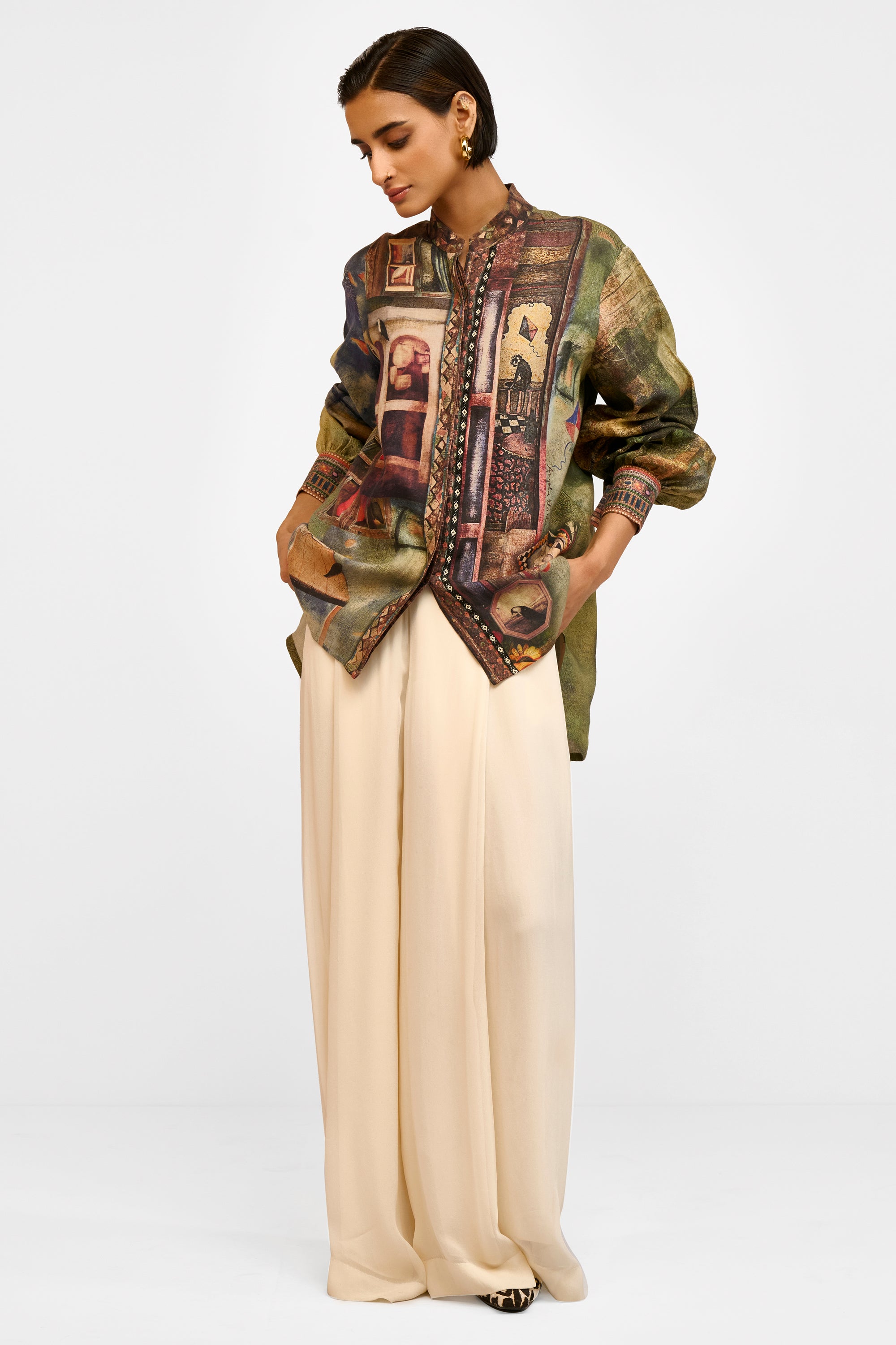 Printed Linen Shirt