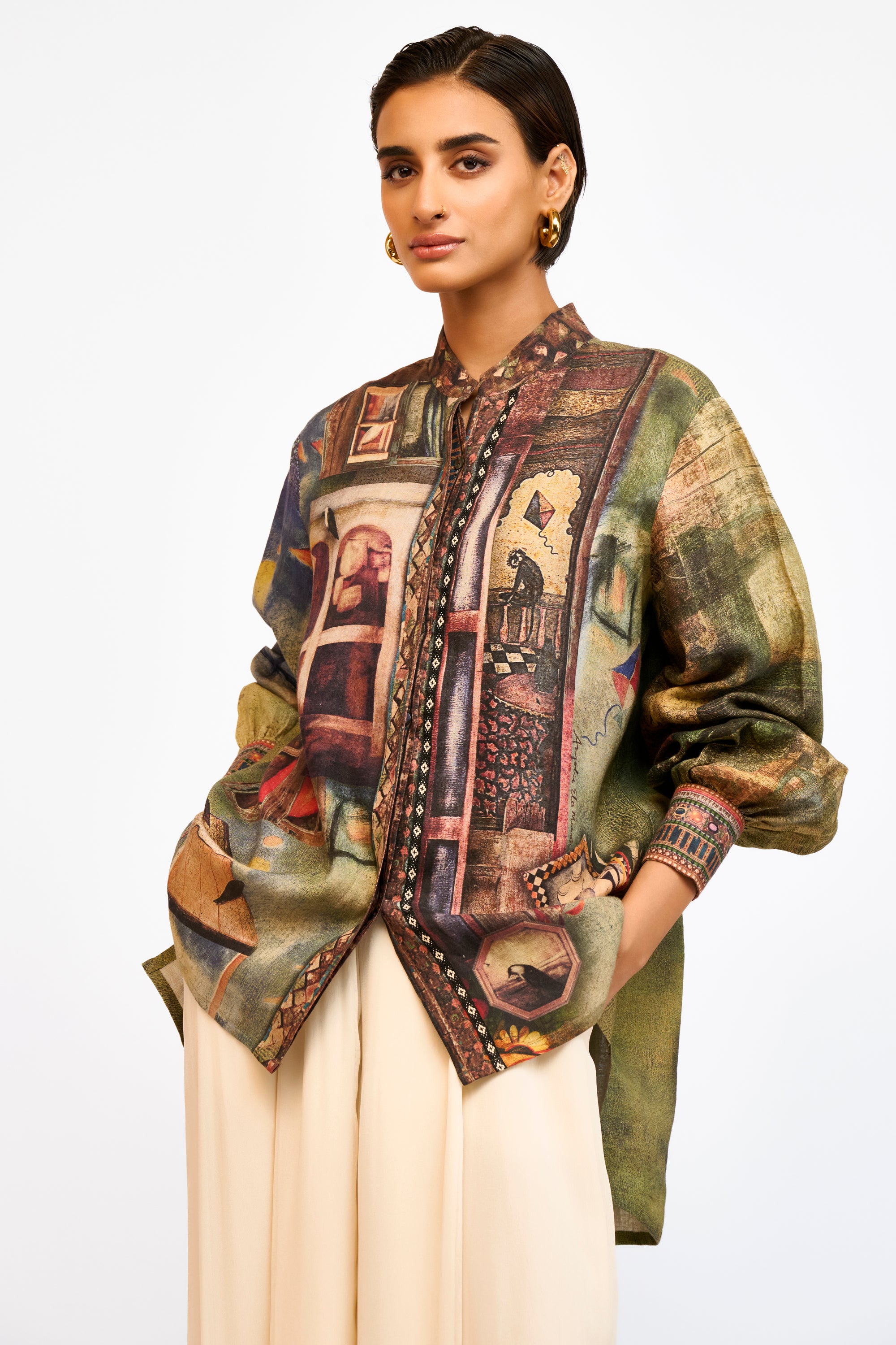 Printed Linen Shirt