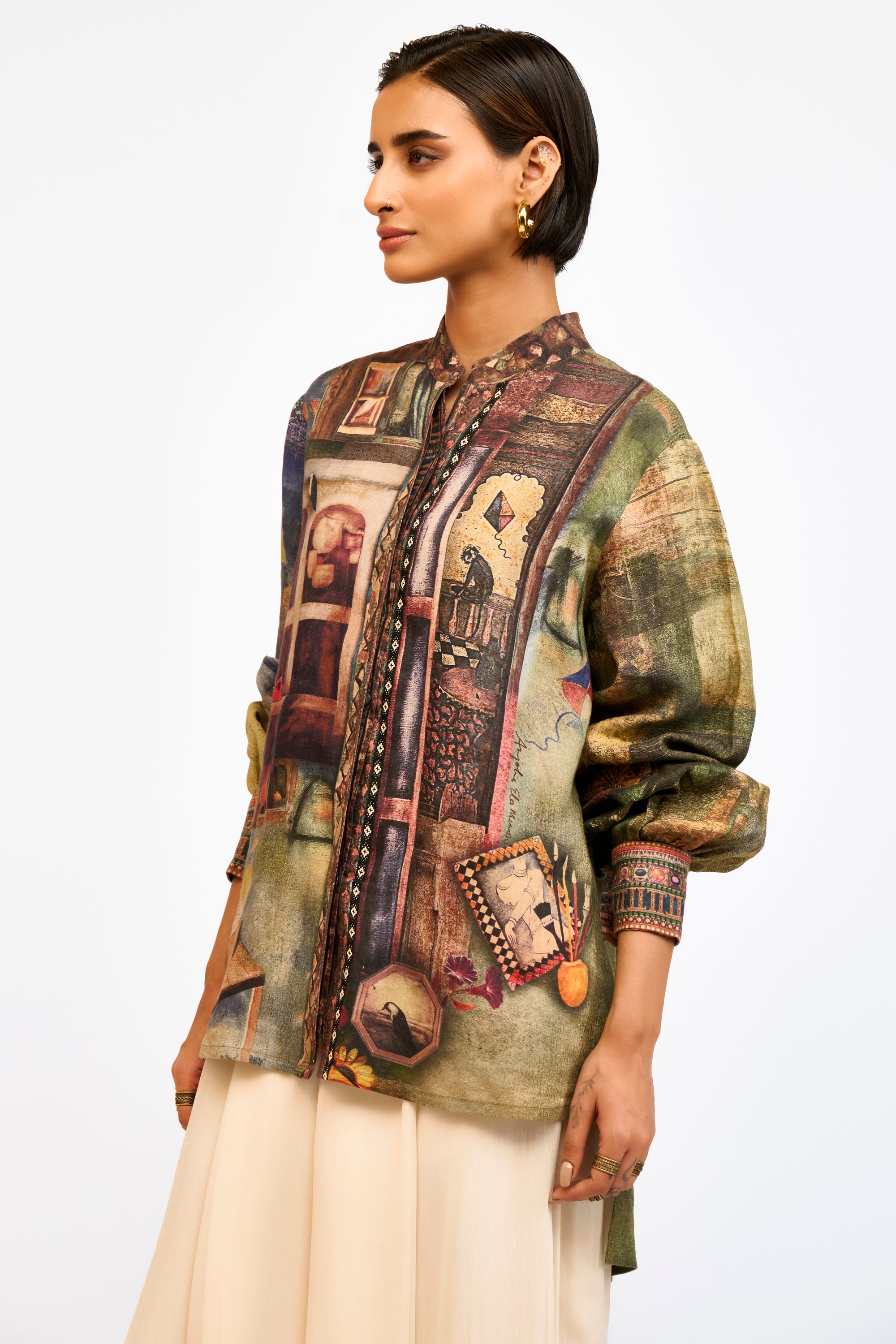 Printed Linen Shirt