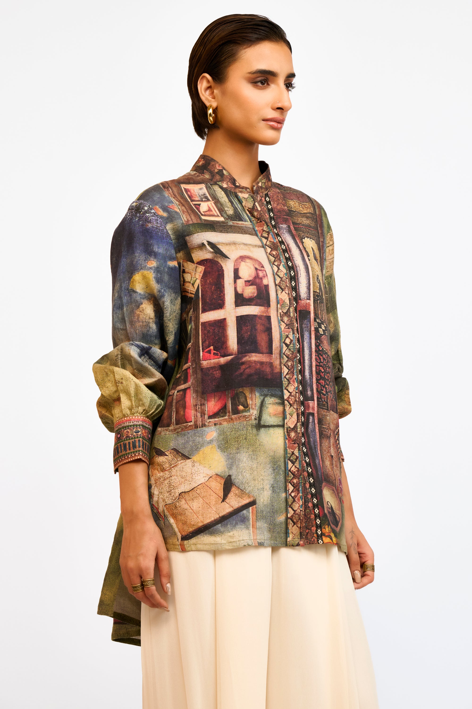 Printed Linen Shirt