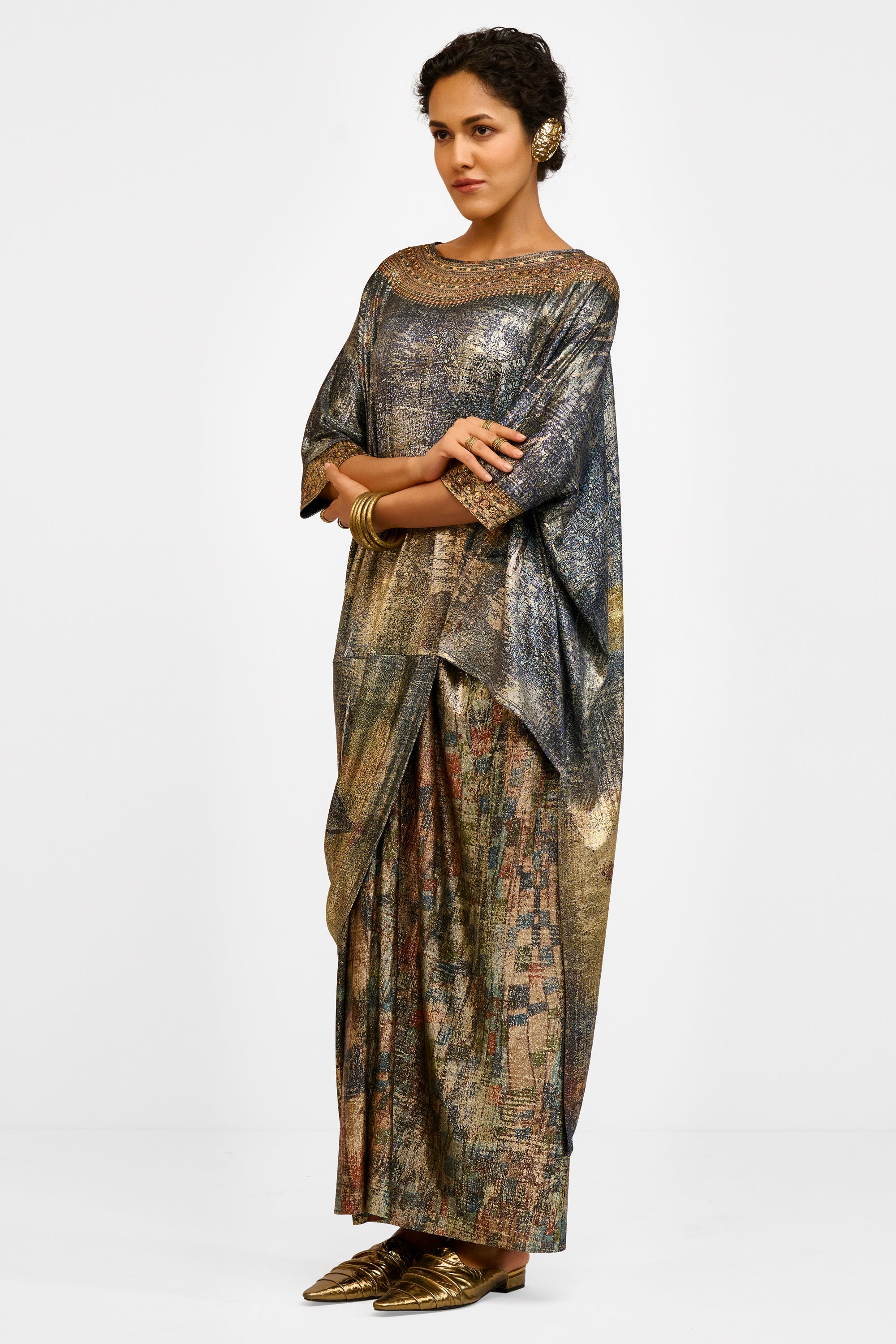 Asymmetrical Foil Tunic