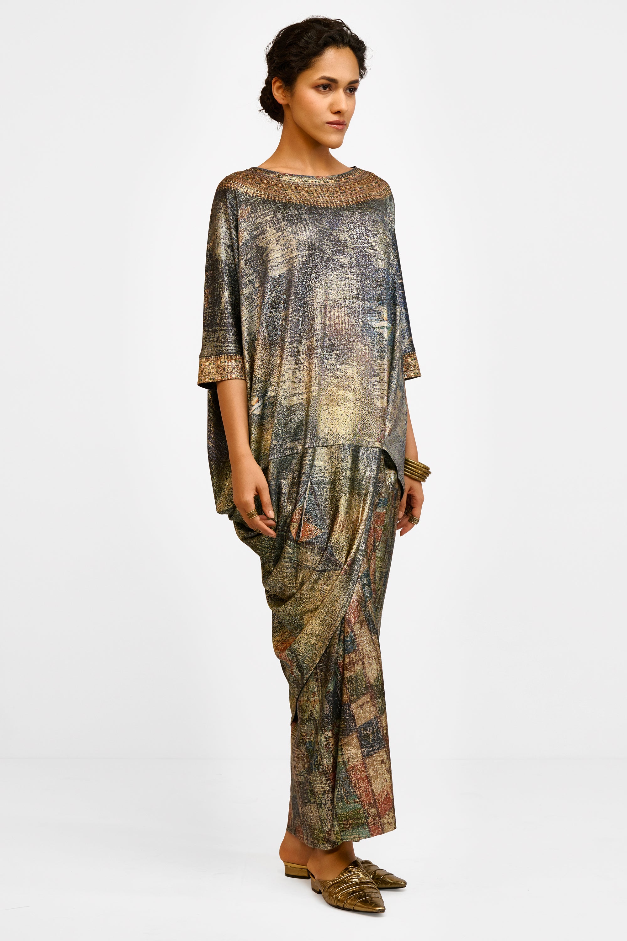 Asymmetrical Foil Tunic