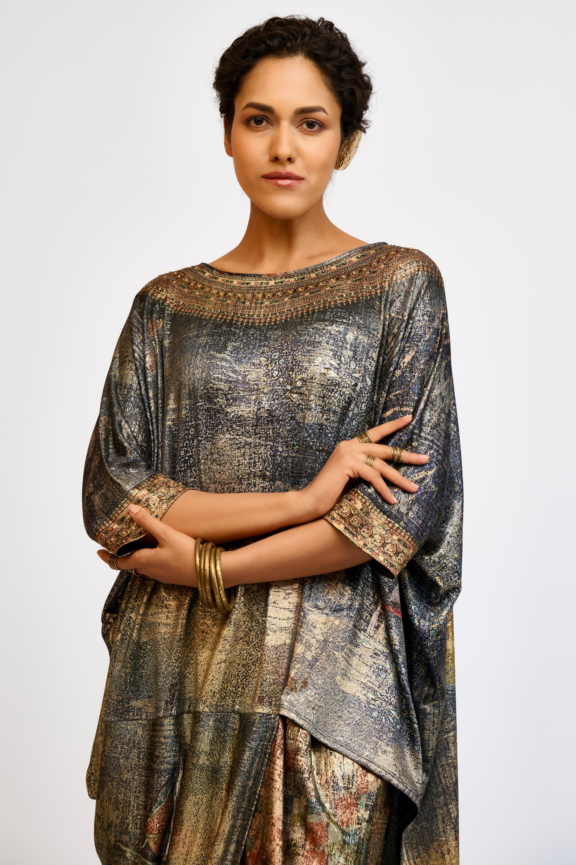 Asymmetrical Foil Tunic