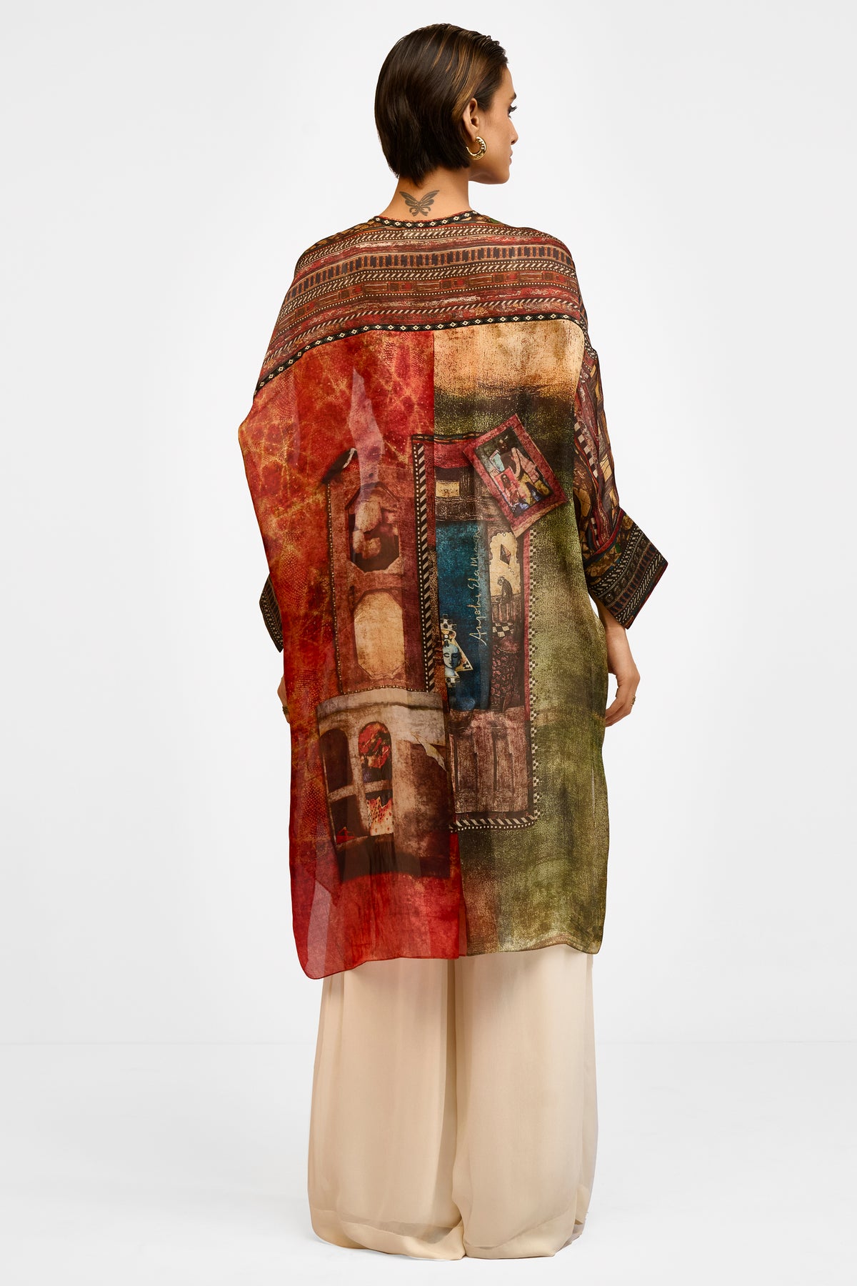 Embellished Organza Tunic