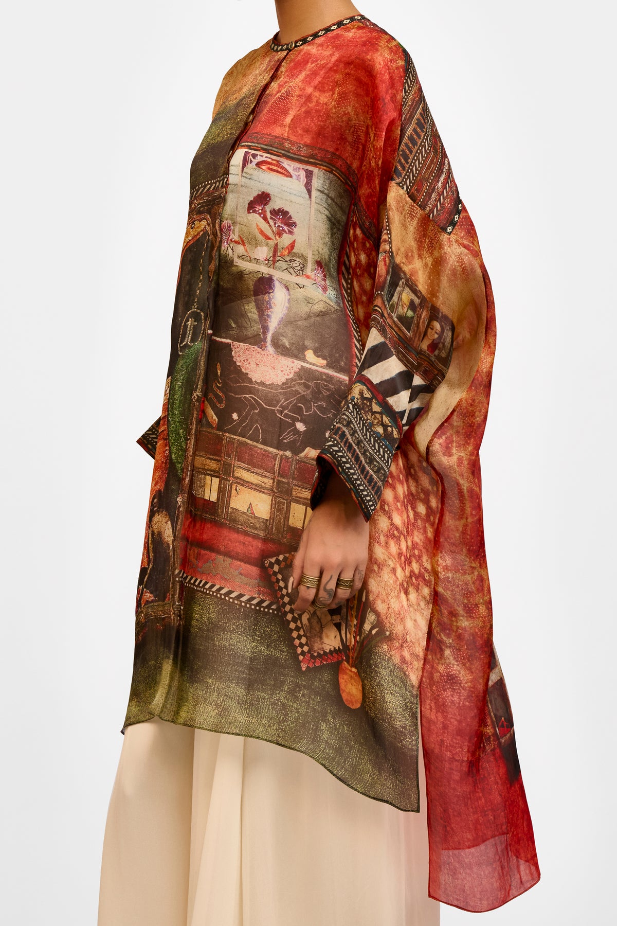 Embellished Organza Tunic